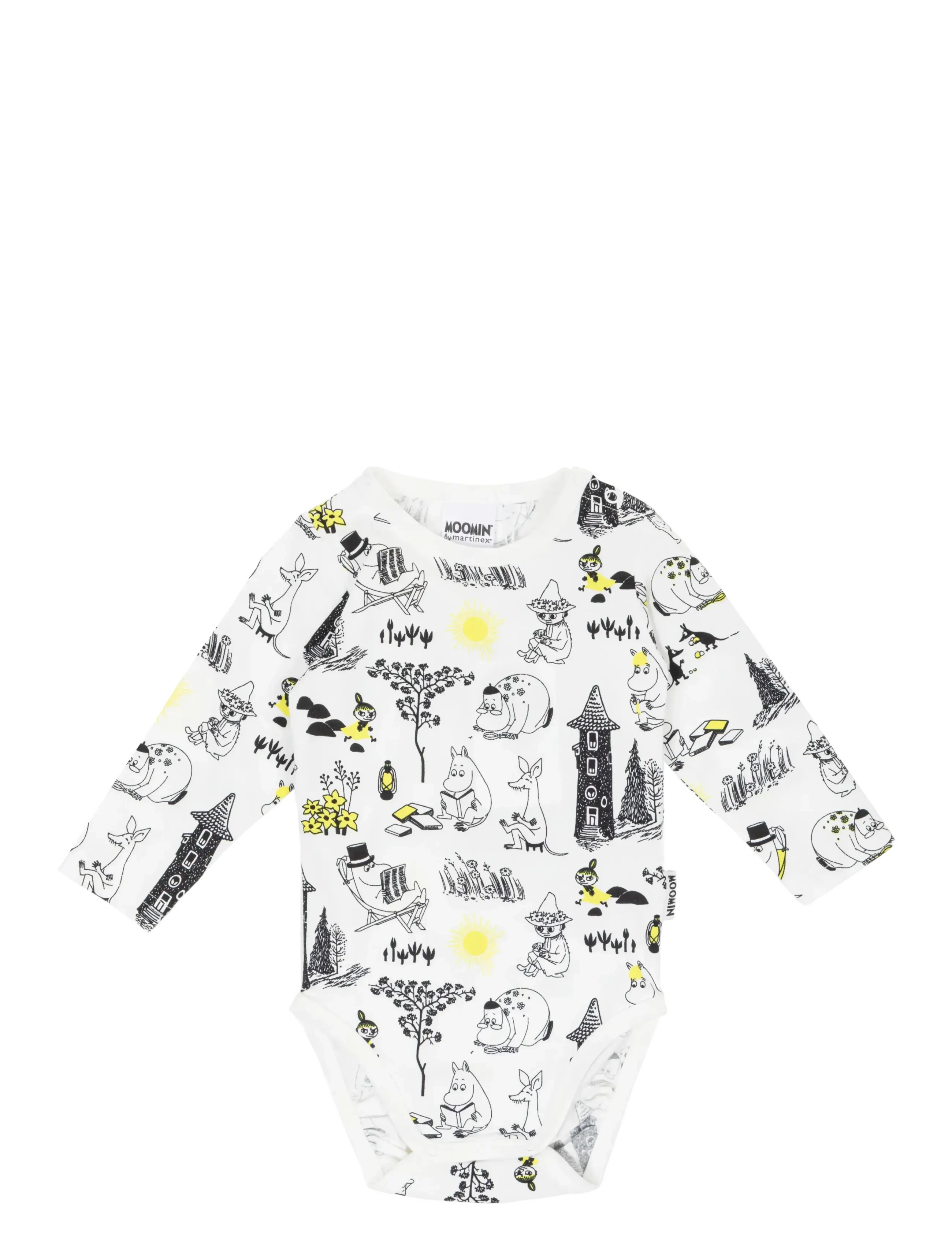 MUMIN LÄTTJA BODY SV/VIT 68 - Tøj - WHITE / white