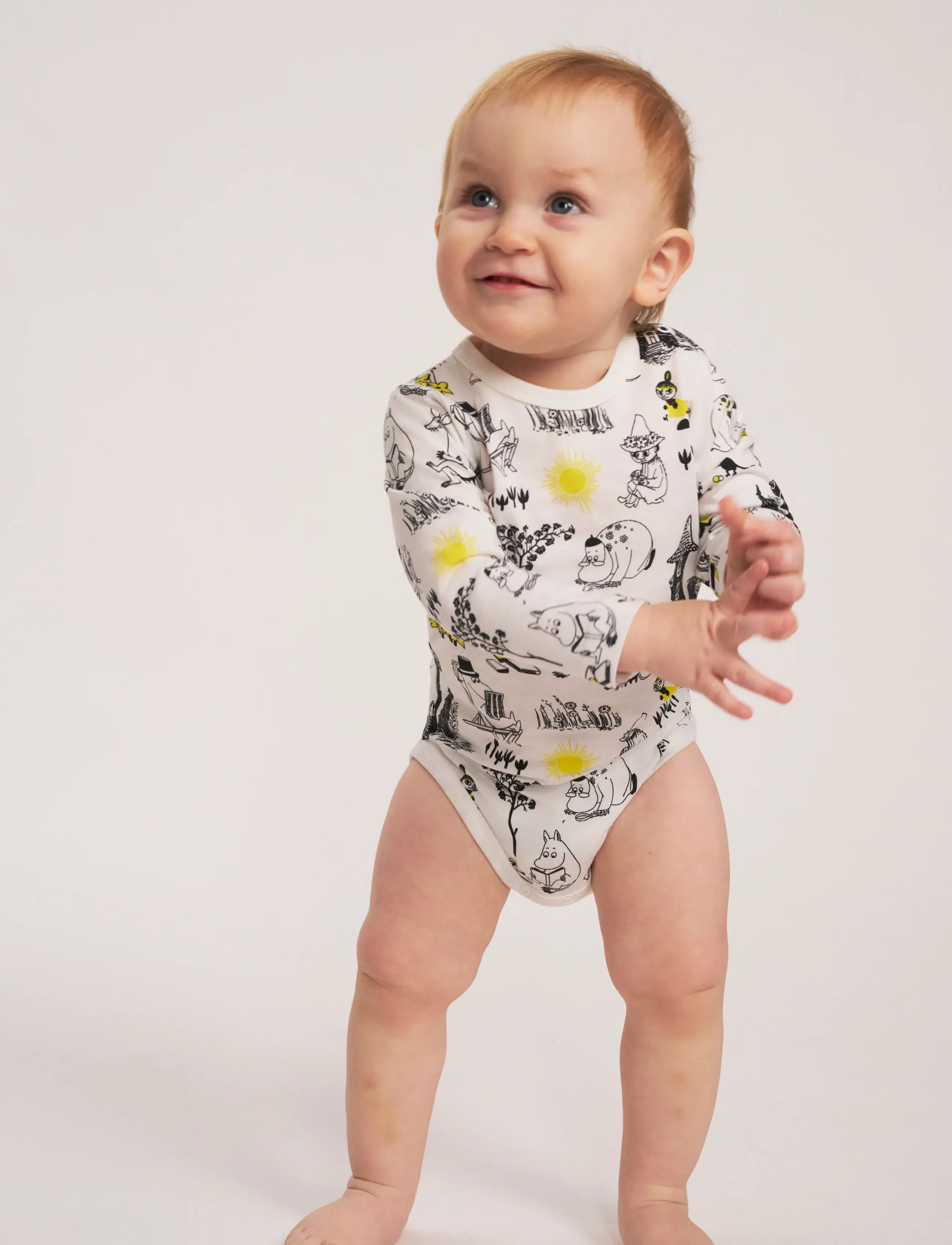 MUMIN Lättja Body Sv/Vit 80, 68, White, Bodys > Langærmede, Børn