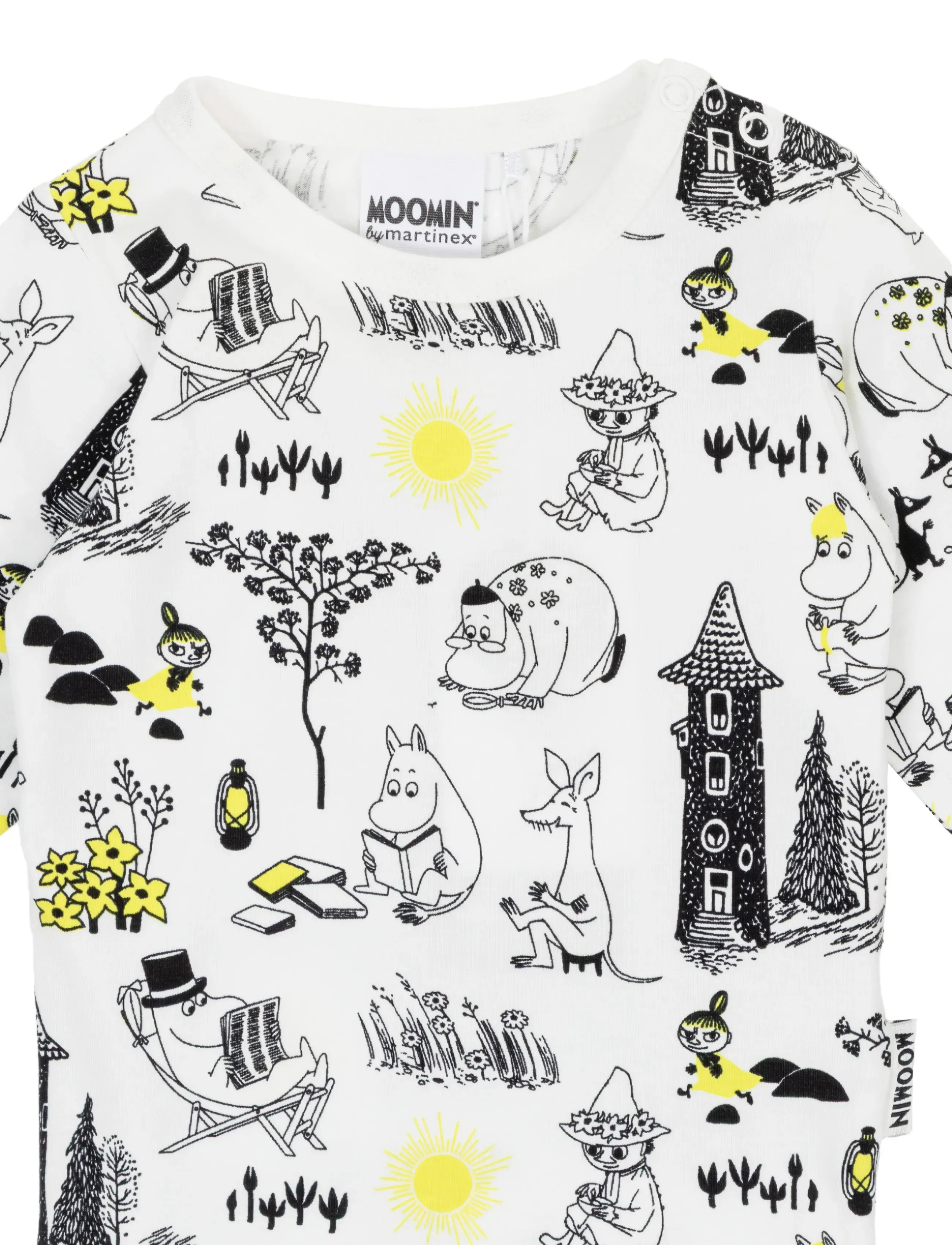 MUMIN - LÄTTJA BODY SV/VIT 80 - langærmede bodyer - white - 2