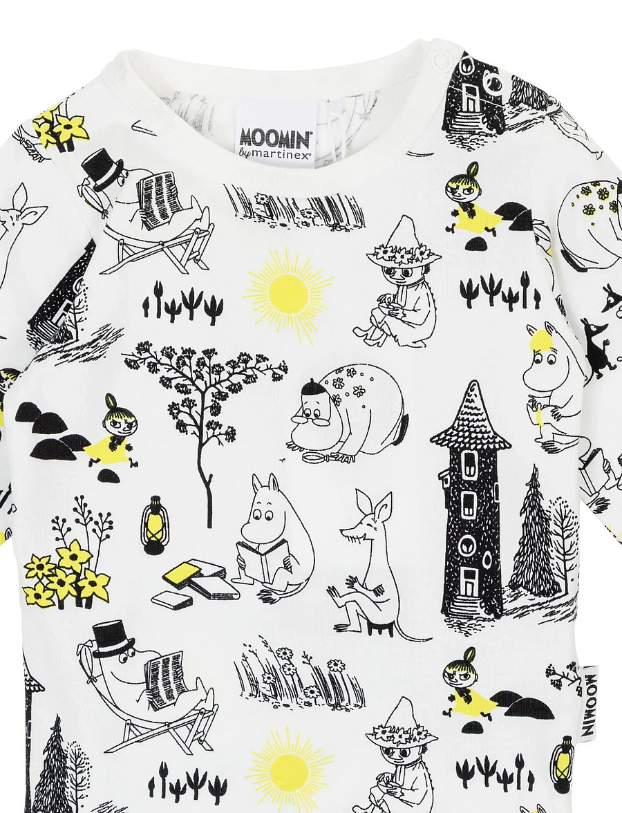 MUMIN - LÄTTJA BODY SV/VIT 80 - langærmede bodyer - white - 2