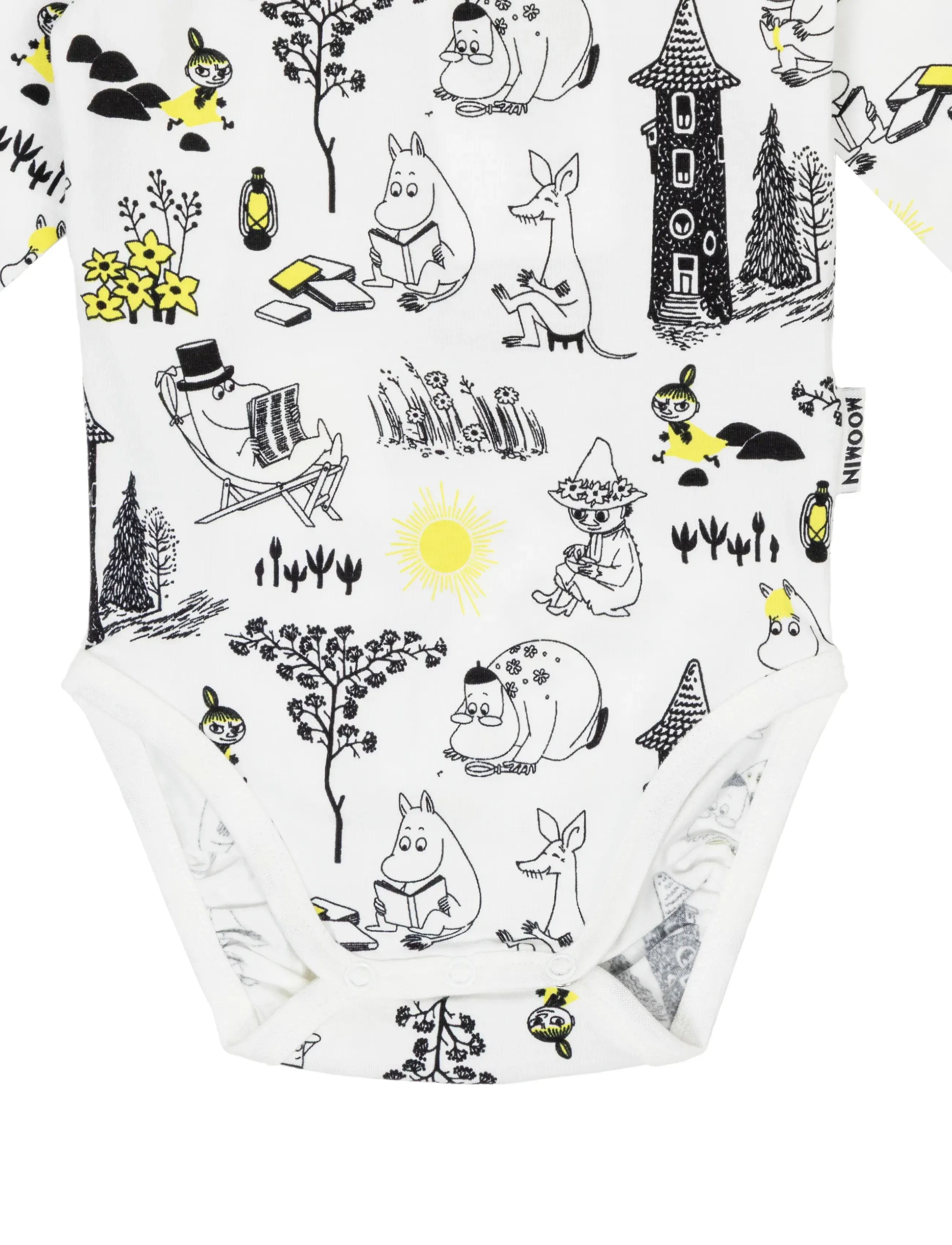 MUMIN - LÄTTJA BODY SV/VIT 80 - langærmede bodyer - white - 3
