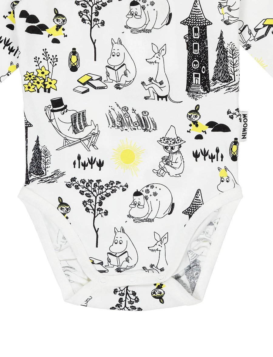 MUMIN - LÄTTJA BODY SV/VIT 80 - langærmede bodyer - white - 3