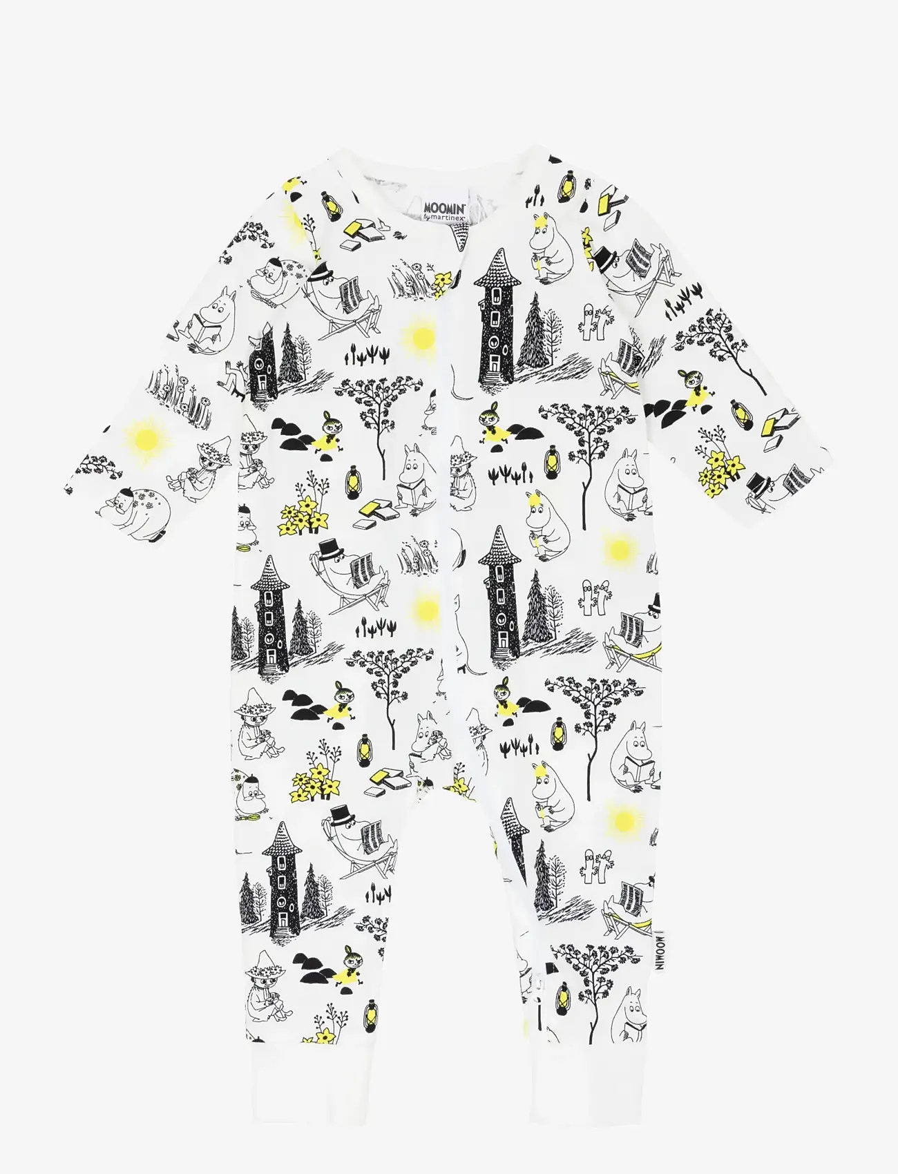 MOOMIN - LÄTTJA PYJAMAS SV/VIT 56 - schlafoveralls - white - 0