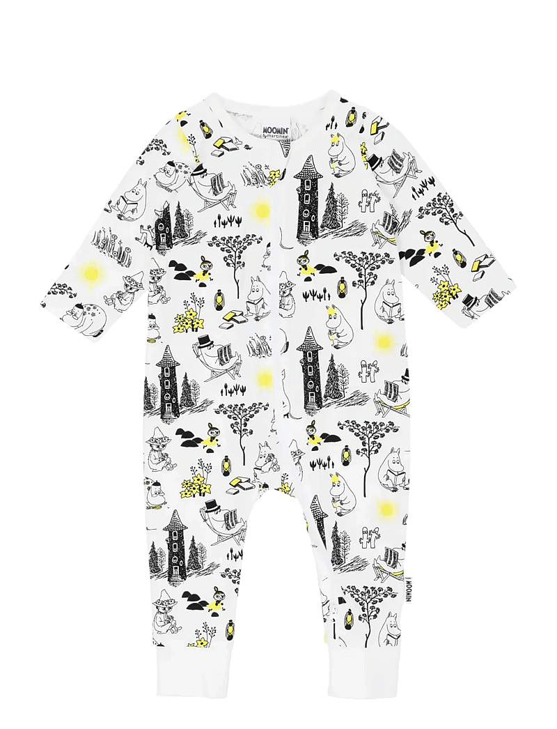 MOOMIN - LÄTTJA PYJAMAS SV/VIT 56 - schlafoveralls - white - 0
