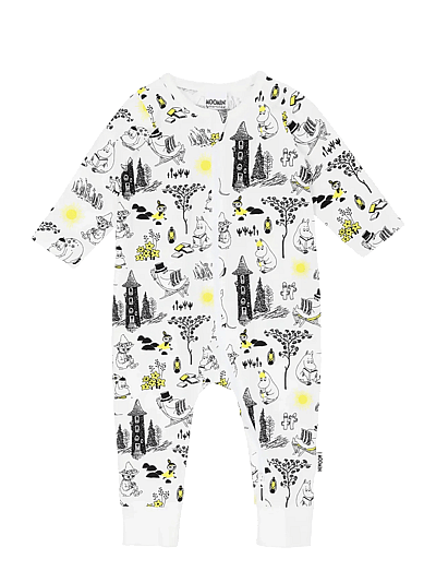 MOOMIN LÄTTJA PYJAMAS SV/VIT 68 - Kleidung - WHITE / white