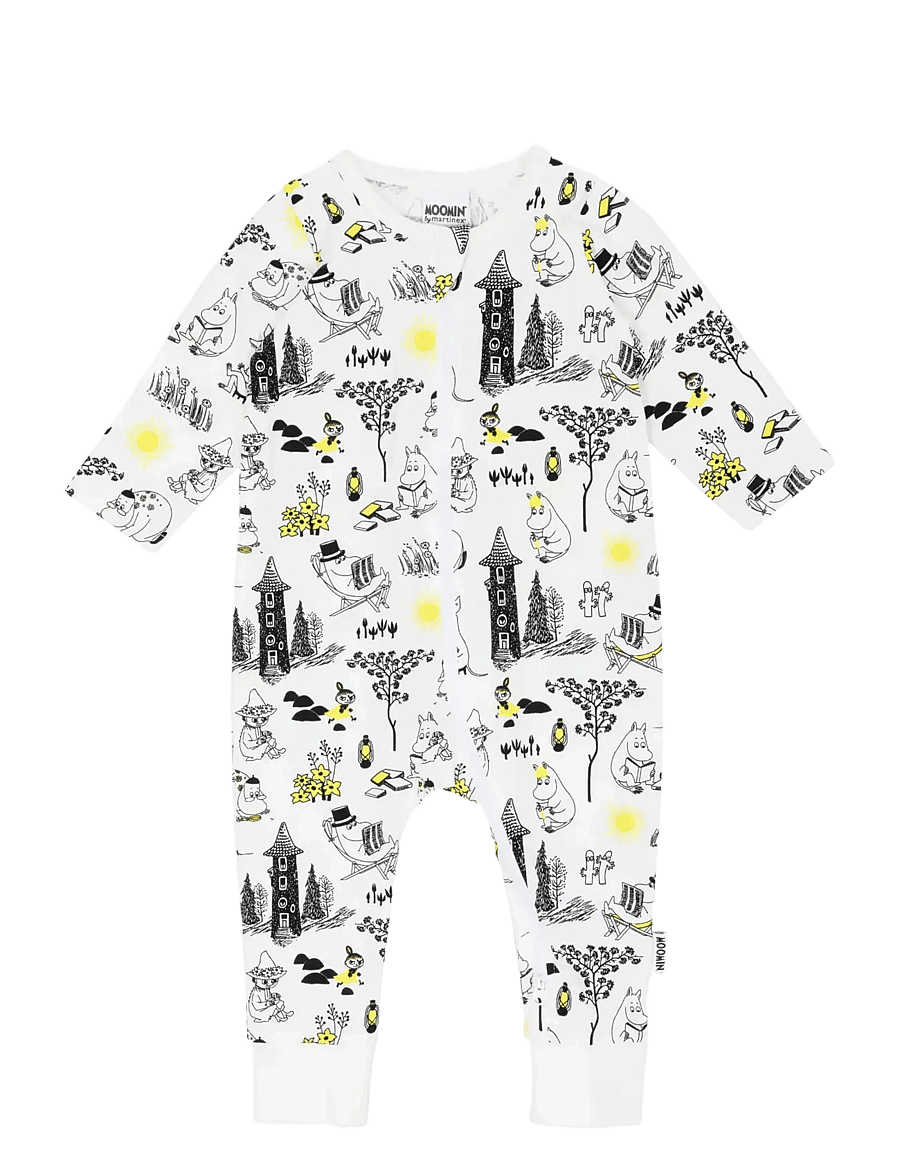 MOOMIN - LÄTTJA PYJAMAS SV/VIT 68 - schlafoveralls - white - 0