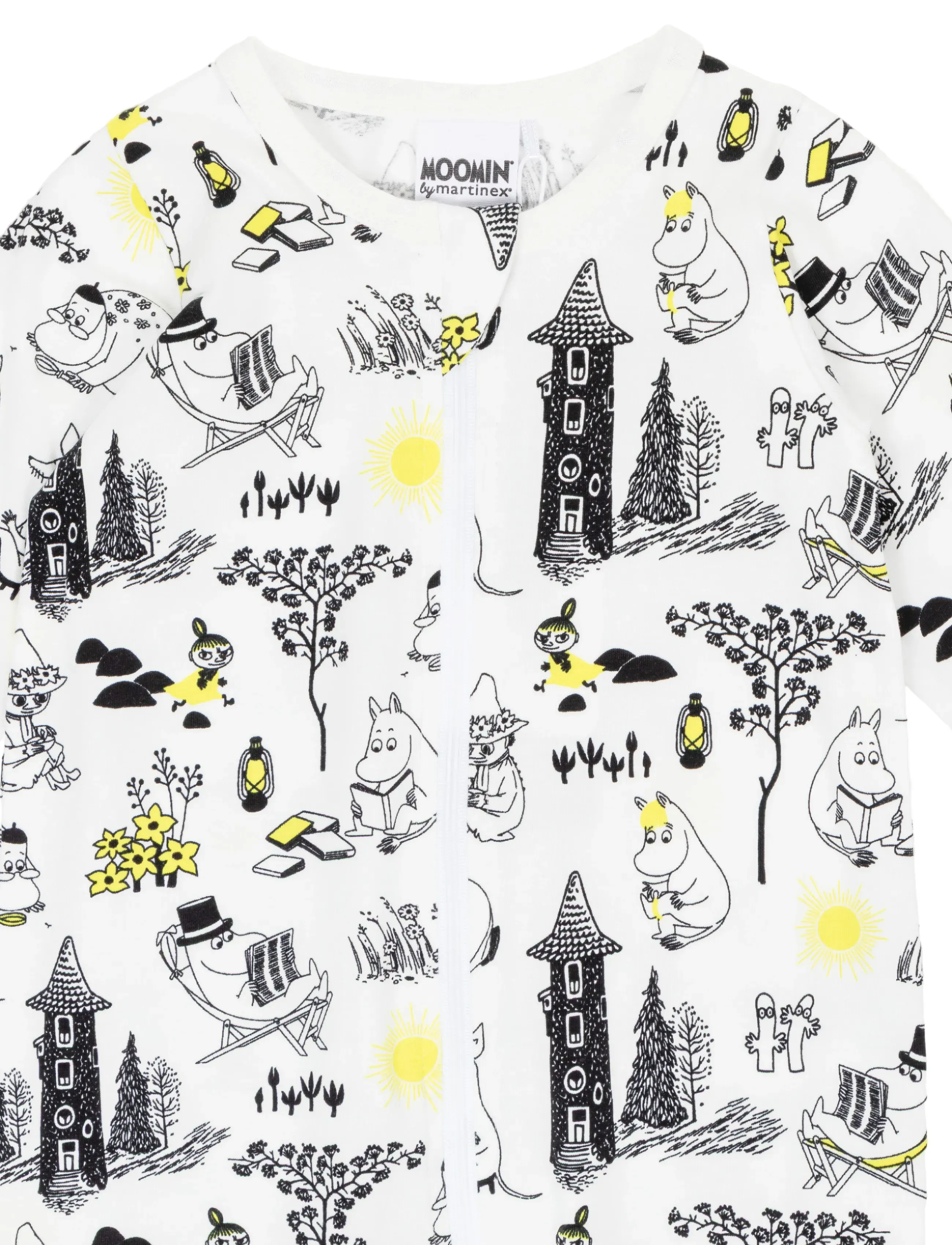 MUMIN - LÄTTJA PYJAMAS SV/VIT 68 - natdragter - white - 1