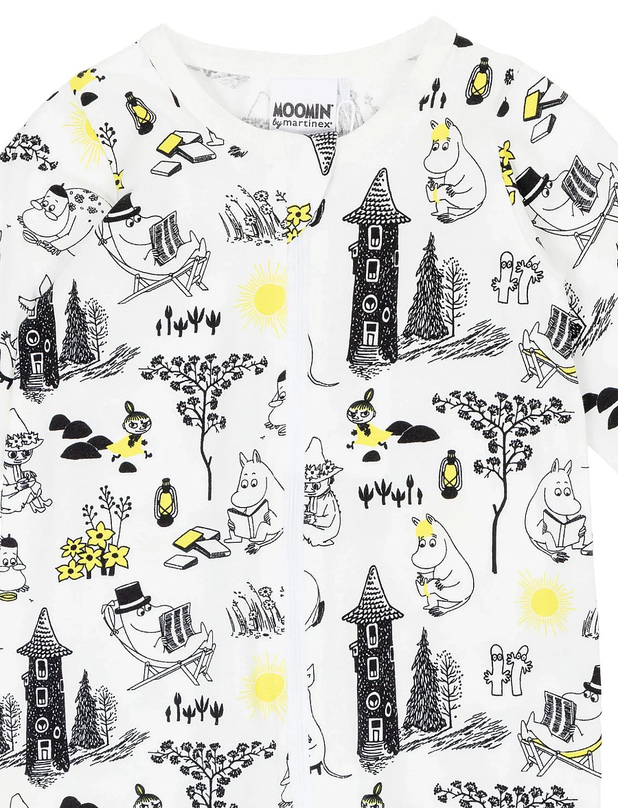 MOOMIN - LÄTTJA PYJAMAS SV/VIT 68 - schlafoveralls - white - 1