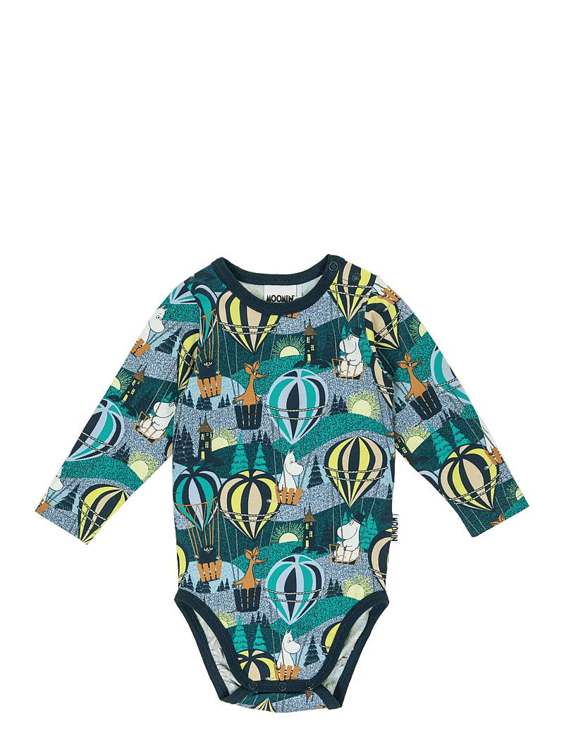 MUUMI - FLYGTUR BODY BLÅ 68 - pitkähihaiset bodyt - blue - 0