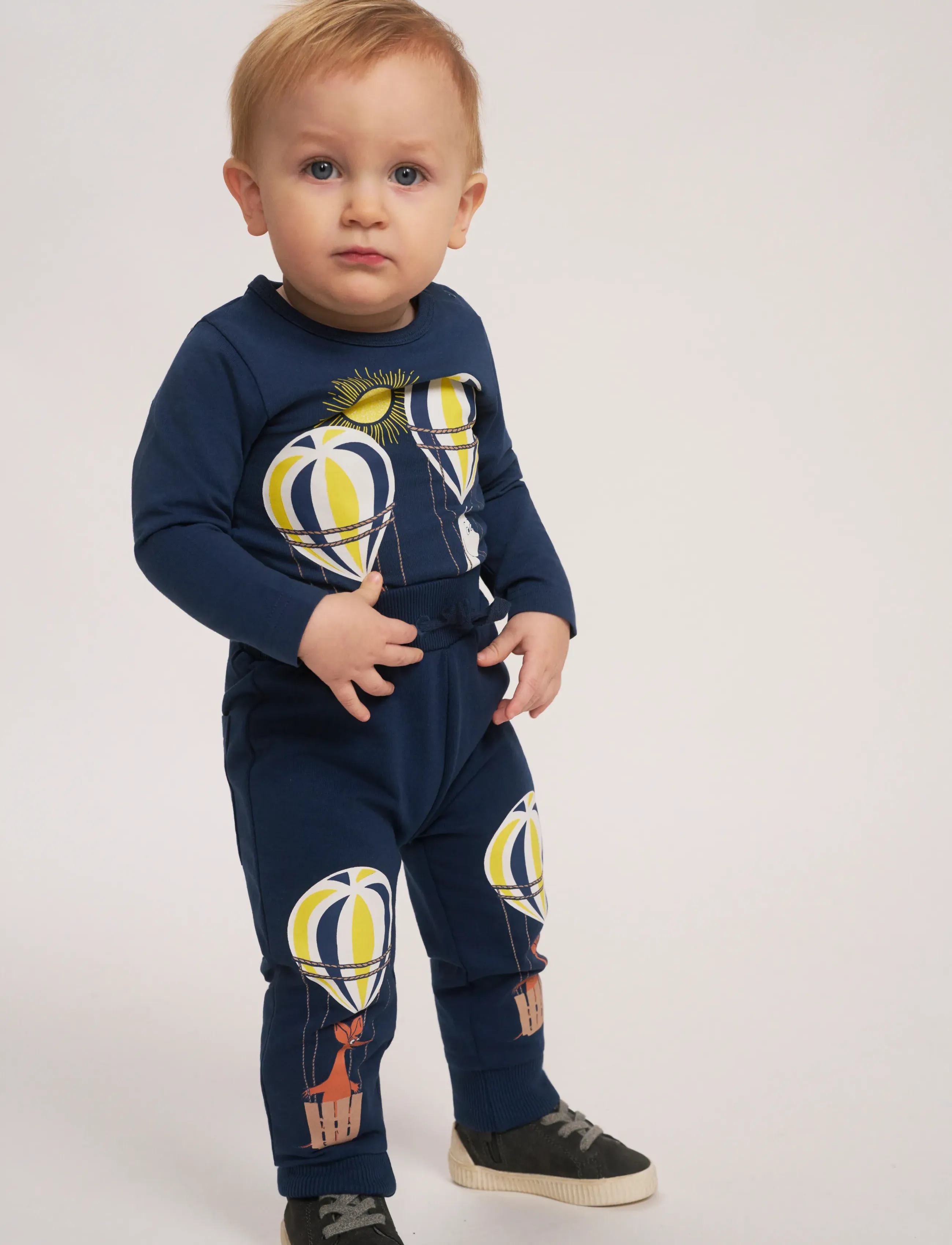 MUMIN Flygtur Body Mblå 80, Børn, Langærmet Body, Navy, Str: 68