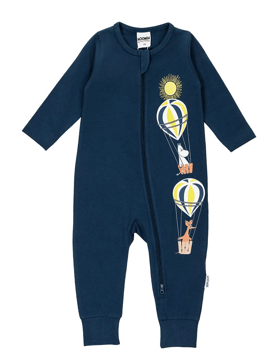 MOOMIN - FLYGTUR PYJAMAS MBLÅ 68 - schlafoveralls - blue - 0