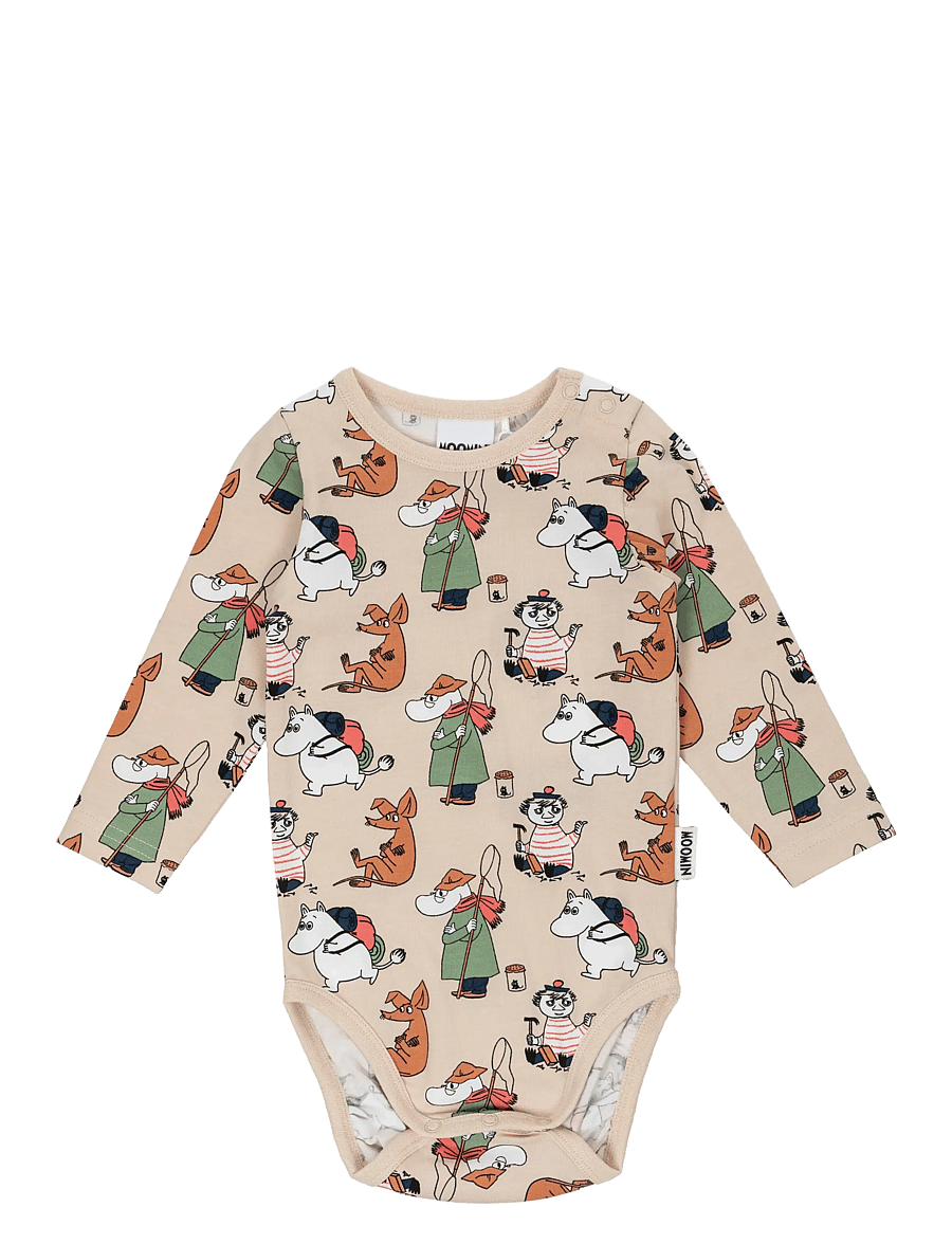 MUMIN - HOBBYDAG BODY BEIGE 86 - langærmede bodyer - beige - 1