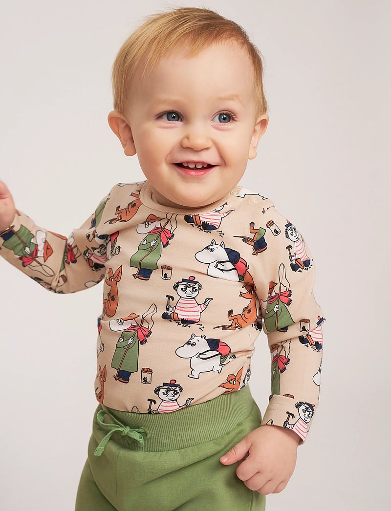 MOOMIN - HOBBYDAG BODY BEIGE 86 - langärmelige bodys - beige - 0