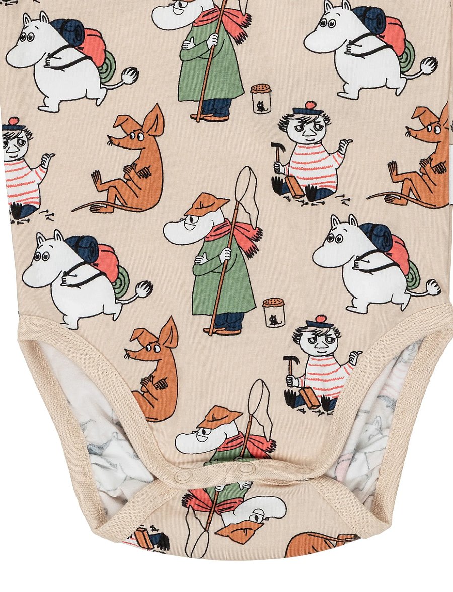 MUMIN - HOBBYDAG BODY BEIGE 86 - langærmede bodyer - beige - 3