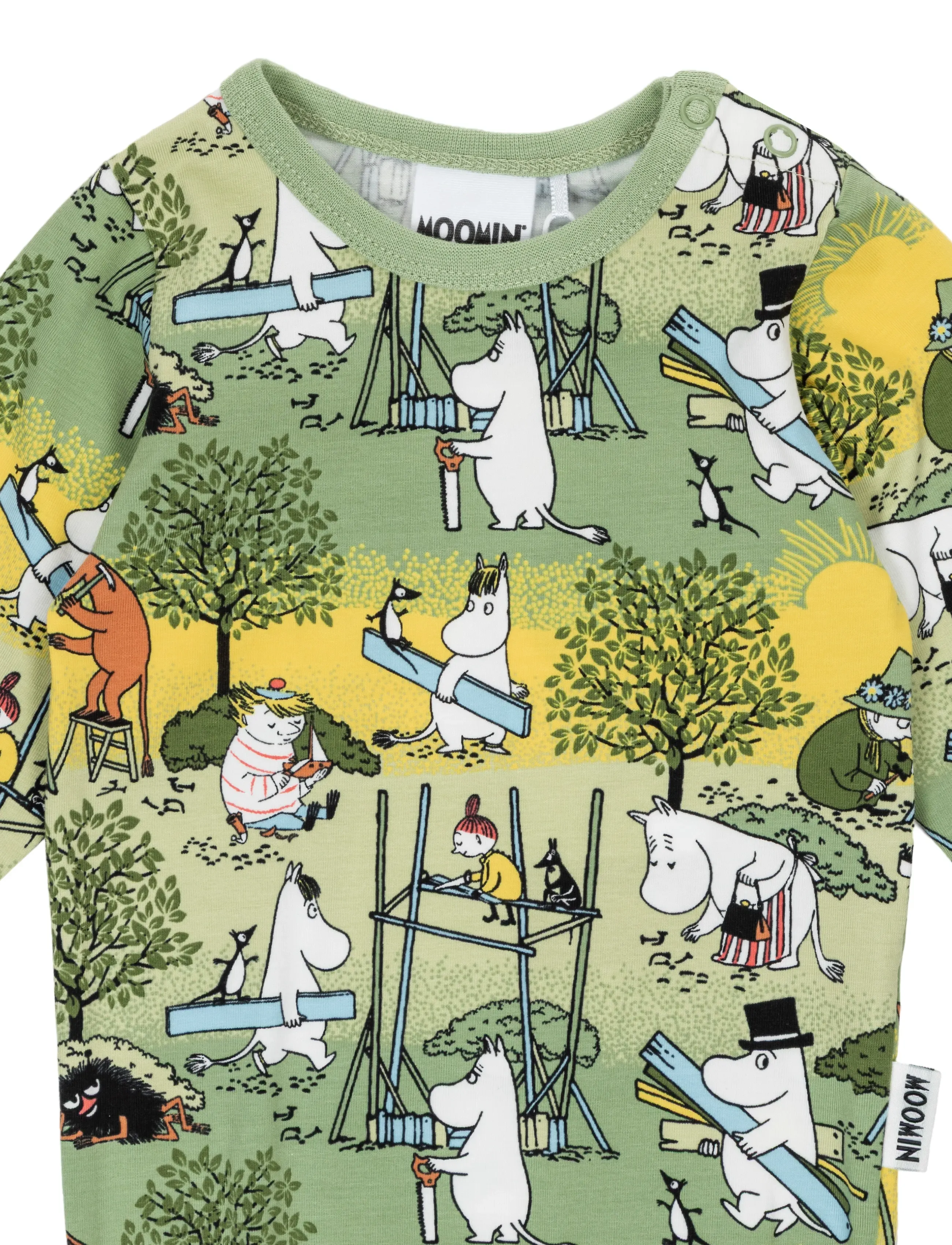 MUMIN - FLITIGA BODY GRÖN 80 - langærmede bodyer - green - 2