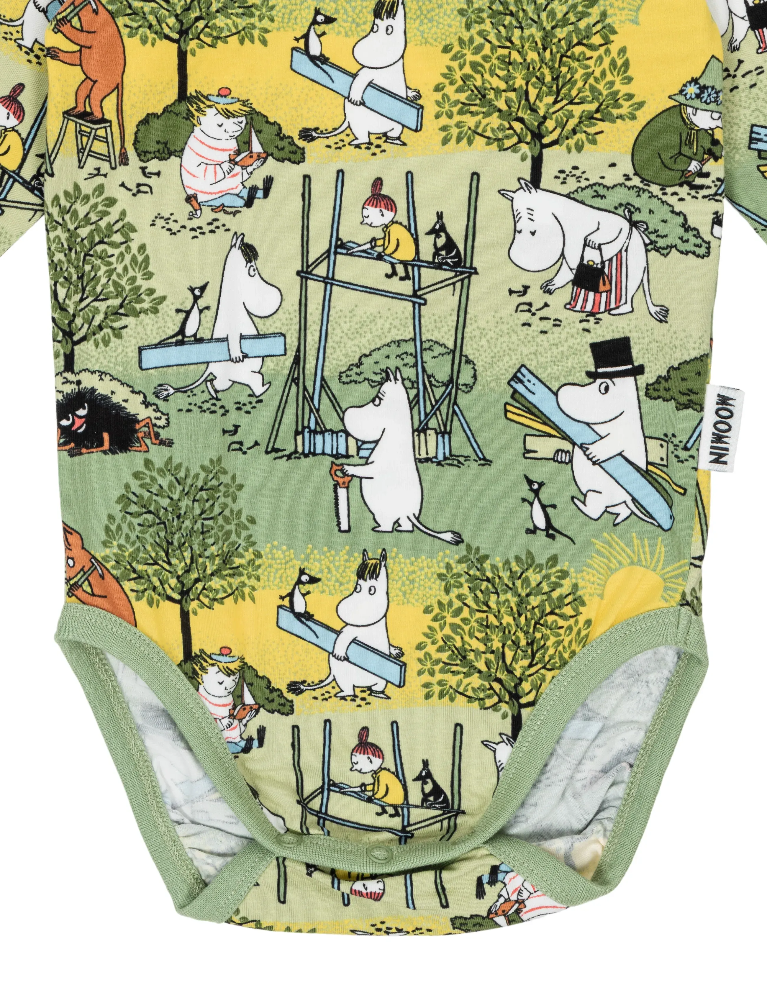MUMIN - FLITIGA BODY GRÖN 80 - langærmede bodyer - green - 3