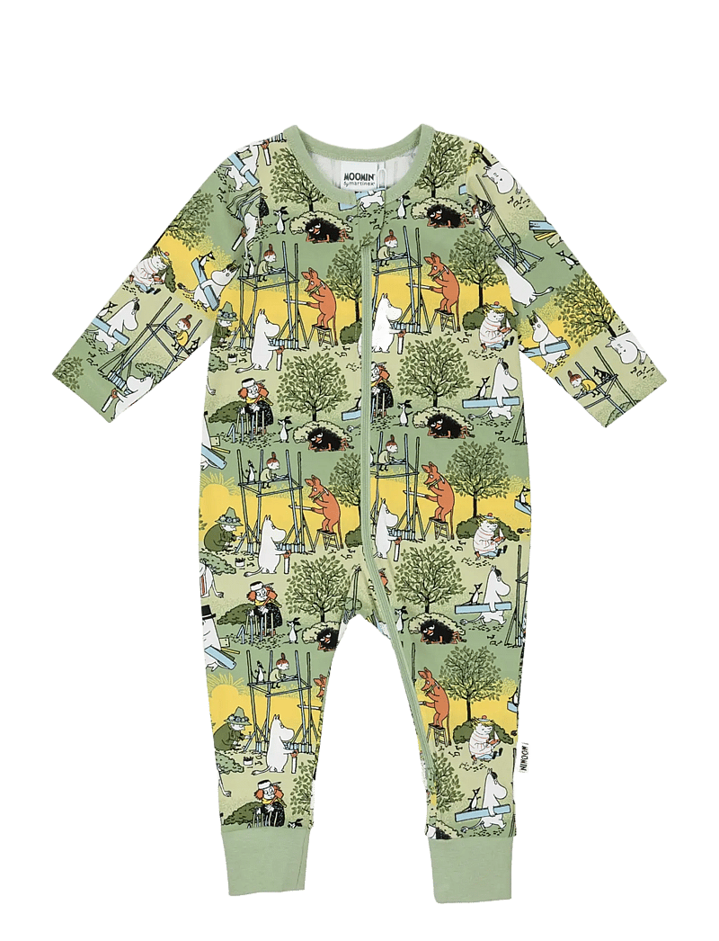 MOOMIN - FLITIGA PYJAMAS GRÖN 92 - sleeping overalls - green - 0