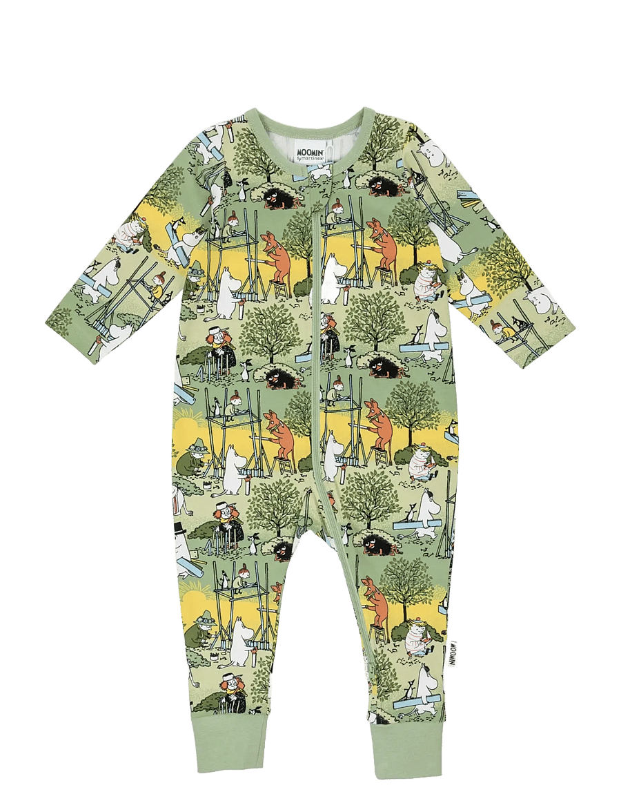 Muumitrollid - FLITIGA PYJAMAS GRÖN 68 - magamiskombinesoonid - green - 0
