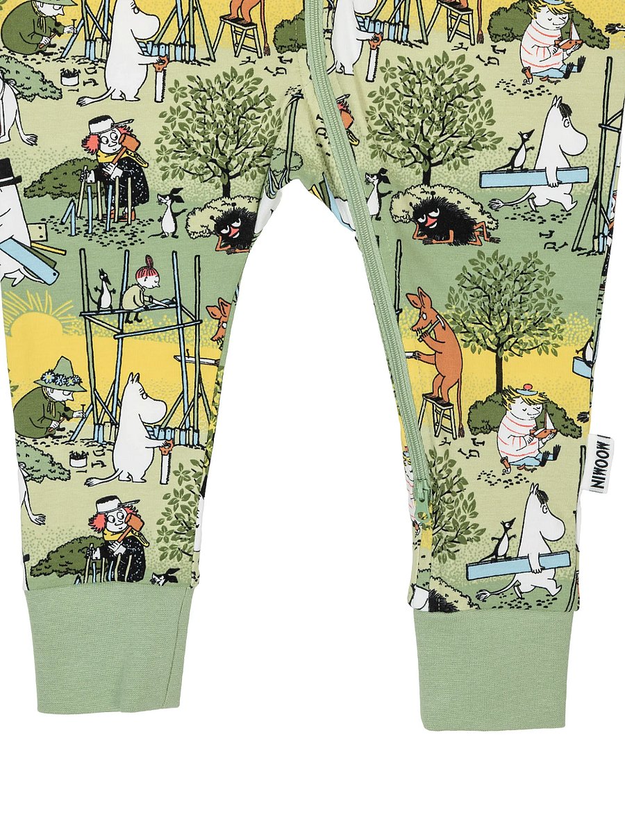 Muumitrollid - FLITIGA PYJAMAS GRÖN 68 - magamiskombinesoonid - green - 2