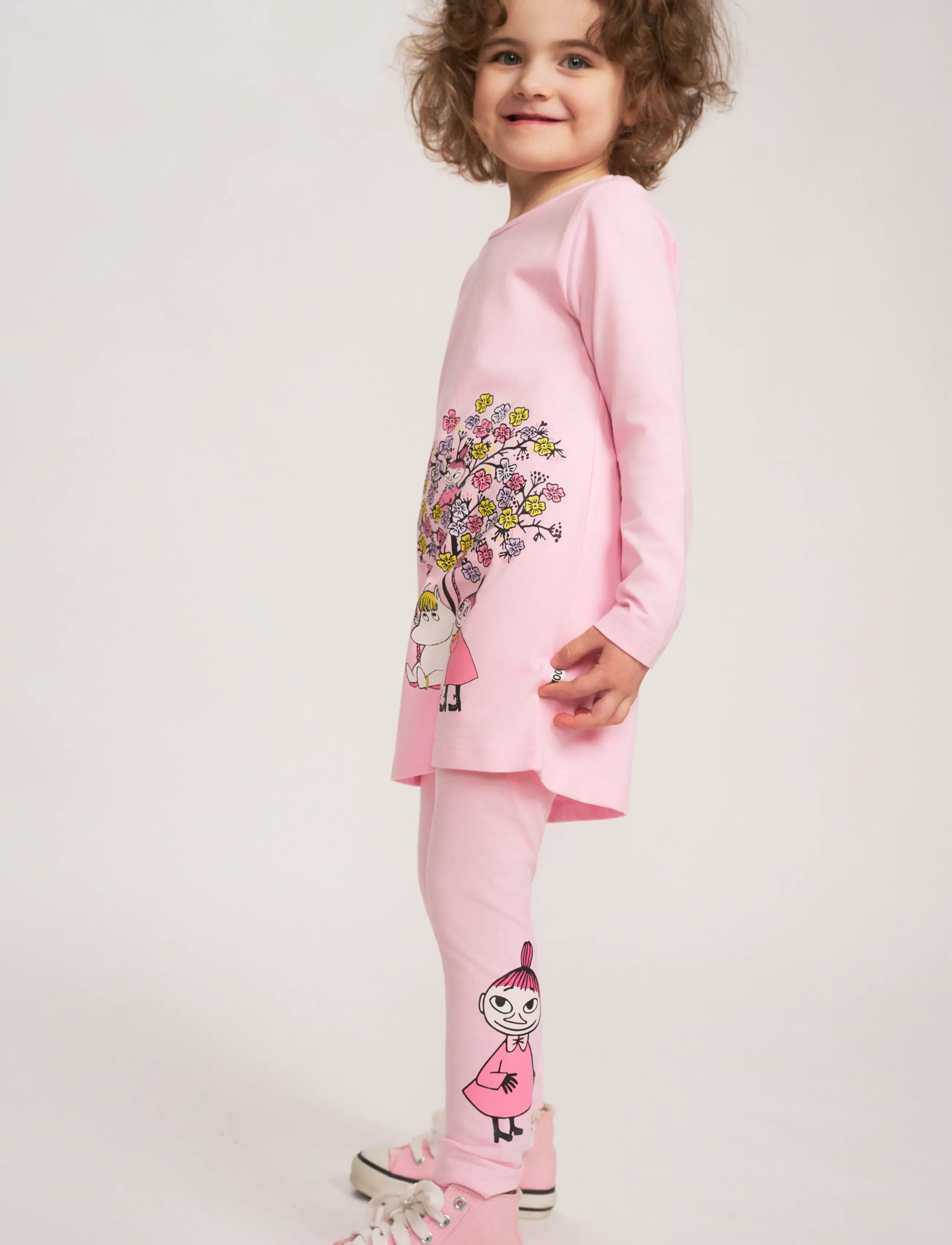 MUMIN VÄNNER LEGGINGS 2 ROSA 92 - Underdele - PINK / pink/rose