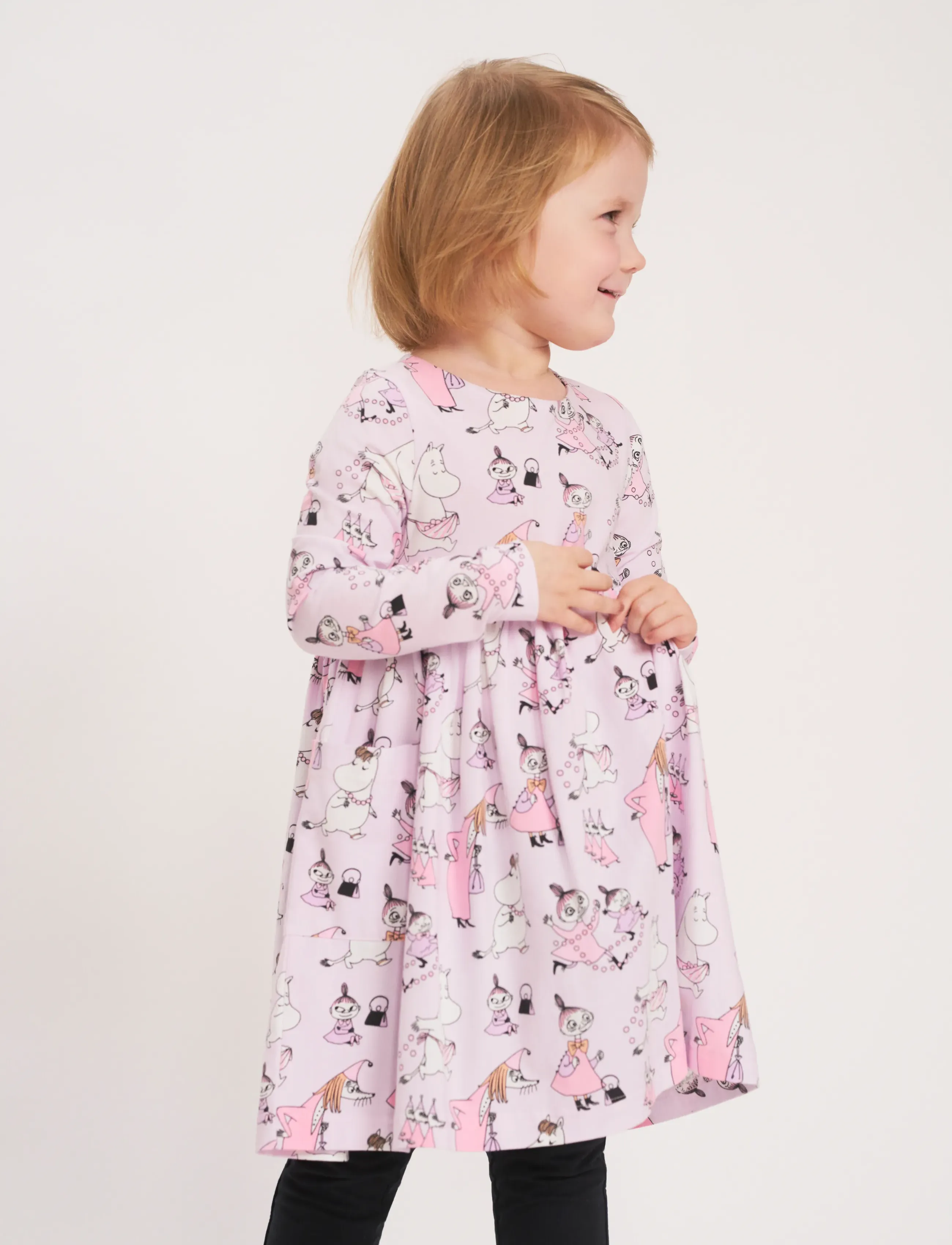 MOOMIN PÄRLLEK KLÄNNING LILA 110 - Kleider & Röcke - PURPLE / purple