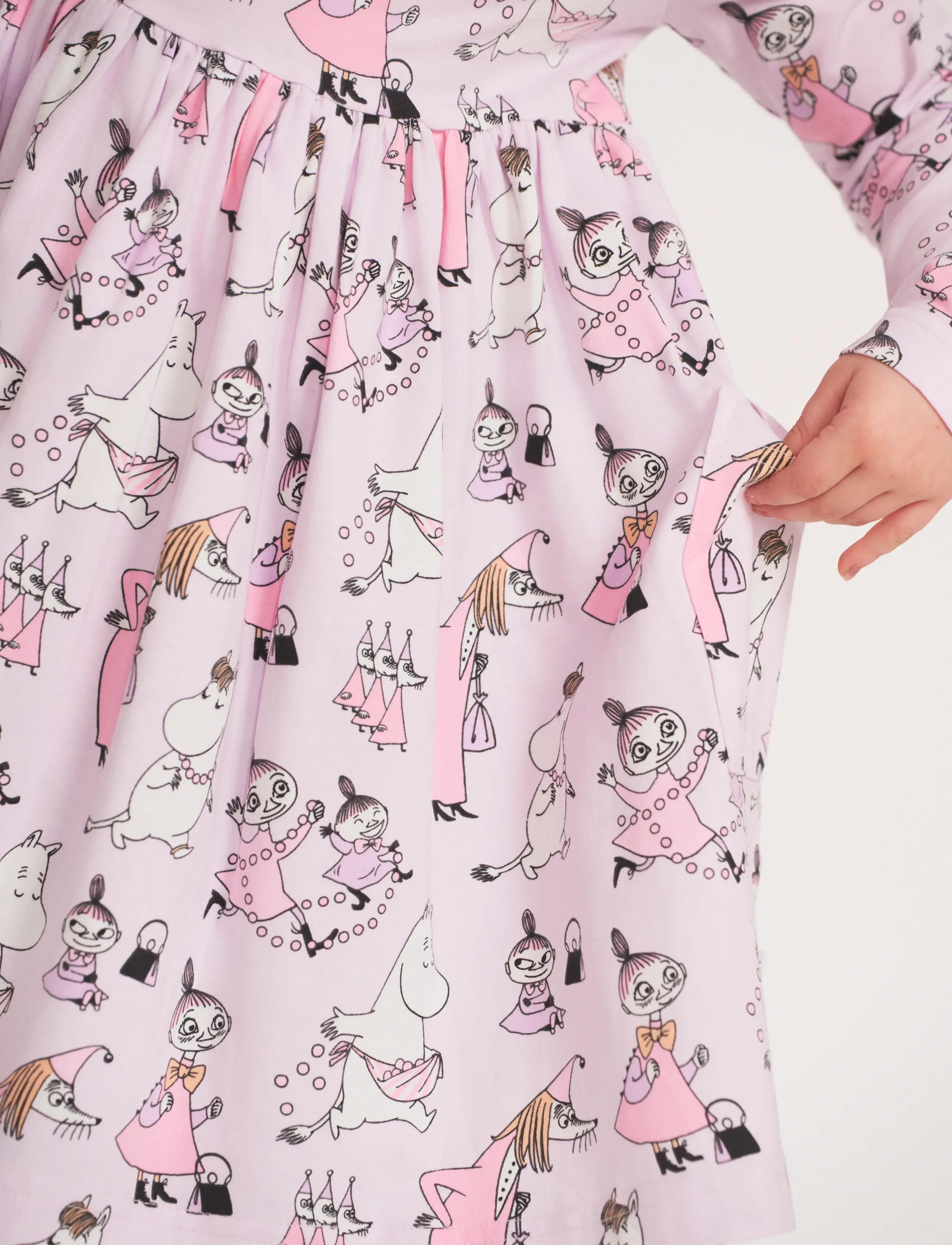MOOMIN - PÄRLLEK KLÄNNING LILA 116 - casual jurken met lange mouwen - purple - 2
