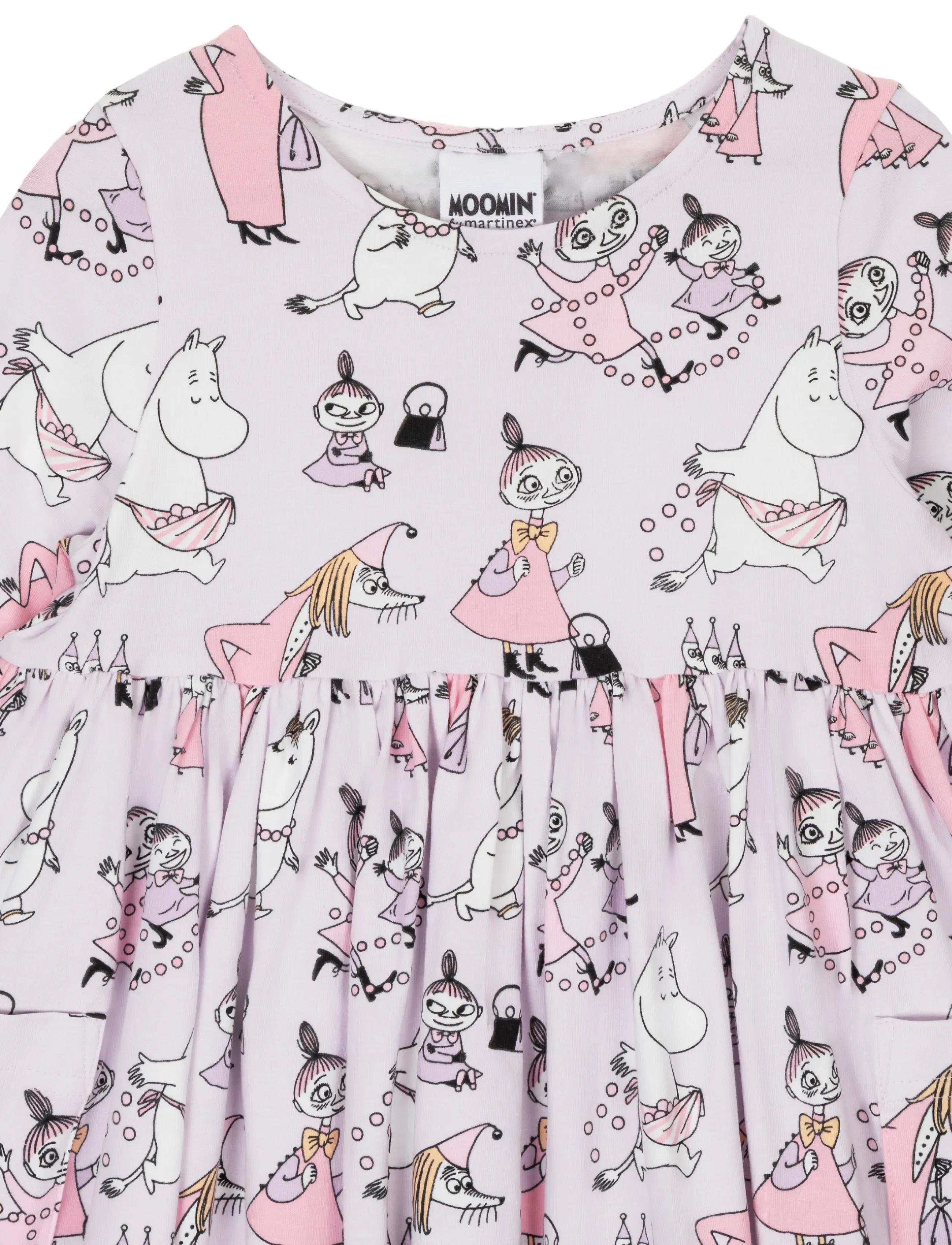 MOOMIN - PÄRLLEK KLÄNNING LILA 116 - casual jurken met lange mouwen - purple - 3