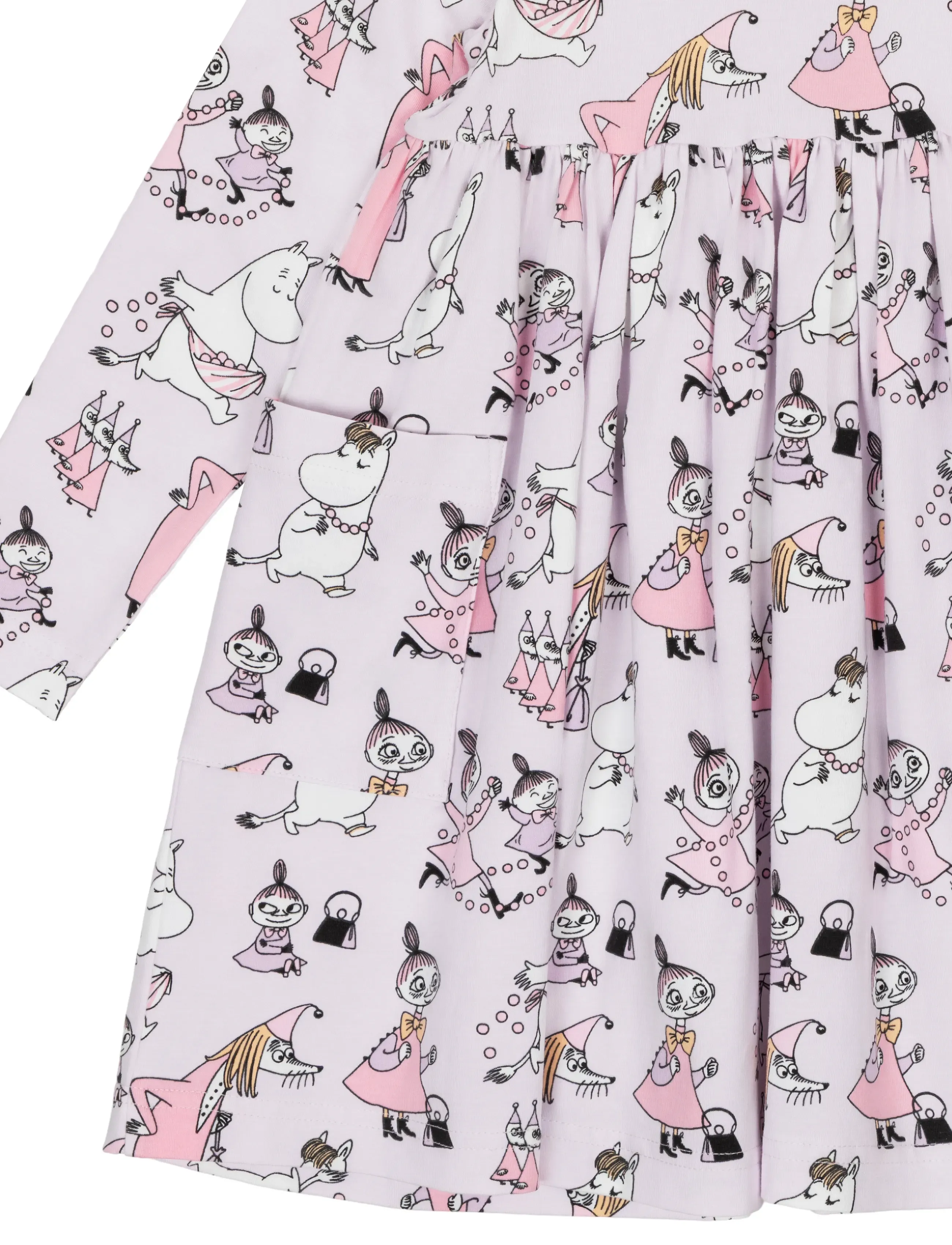MOOMIN - PÄRLLEK KLÄNNING LILA 116 - casual jurken met lange mouwen - purple - 4