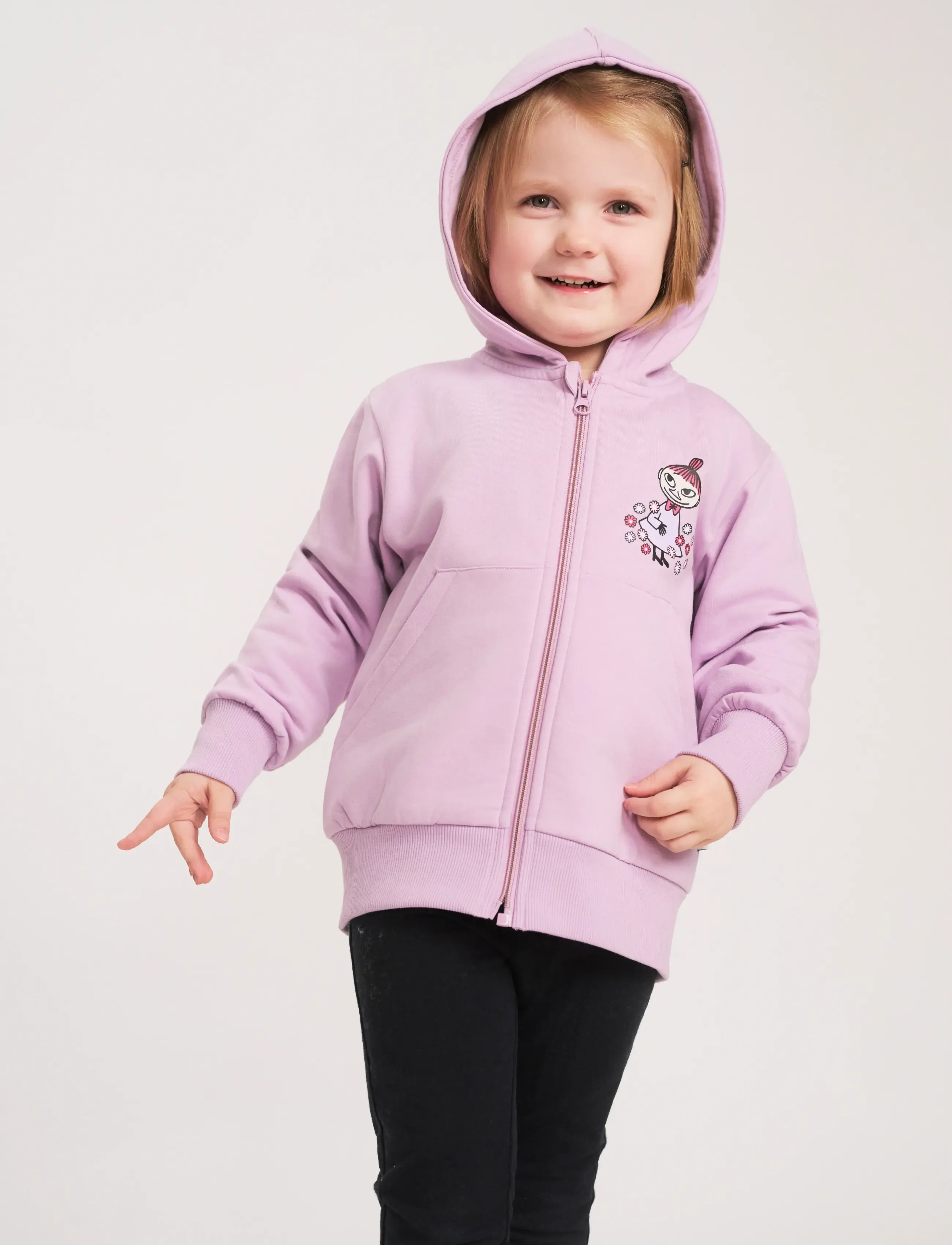 MUMIN Vänner Munkjacka Lila 98, 122, Purple, Sweatshirts & Hættetrøjer > Hættetrøjer, Børn