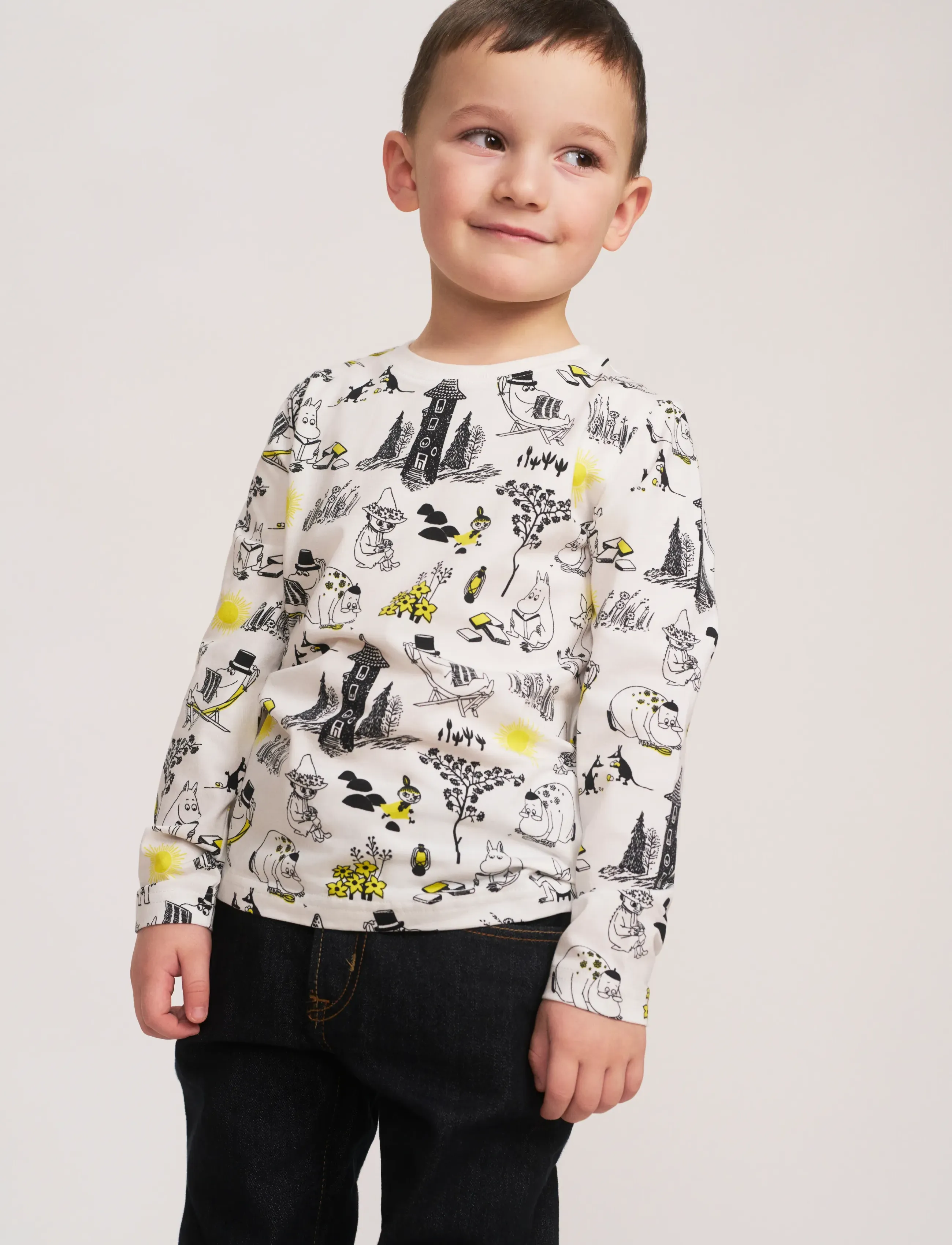 MOOMIN LÄTTJA TRÖJA SV/VIT 116 - Oberteile - WHITE / white