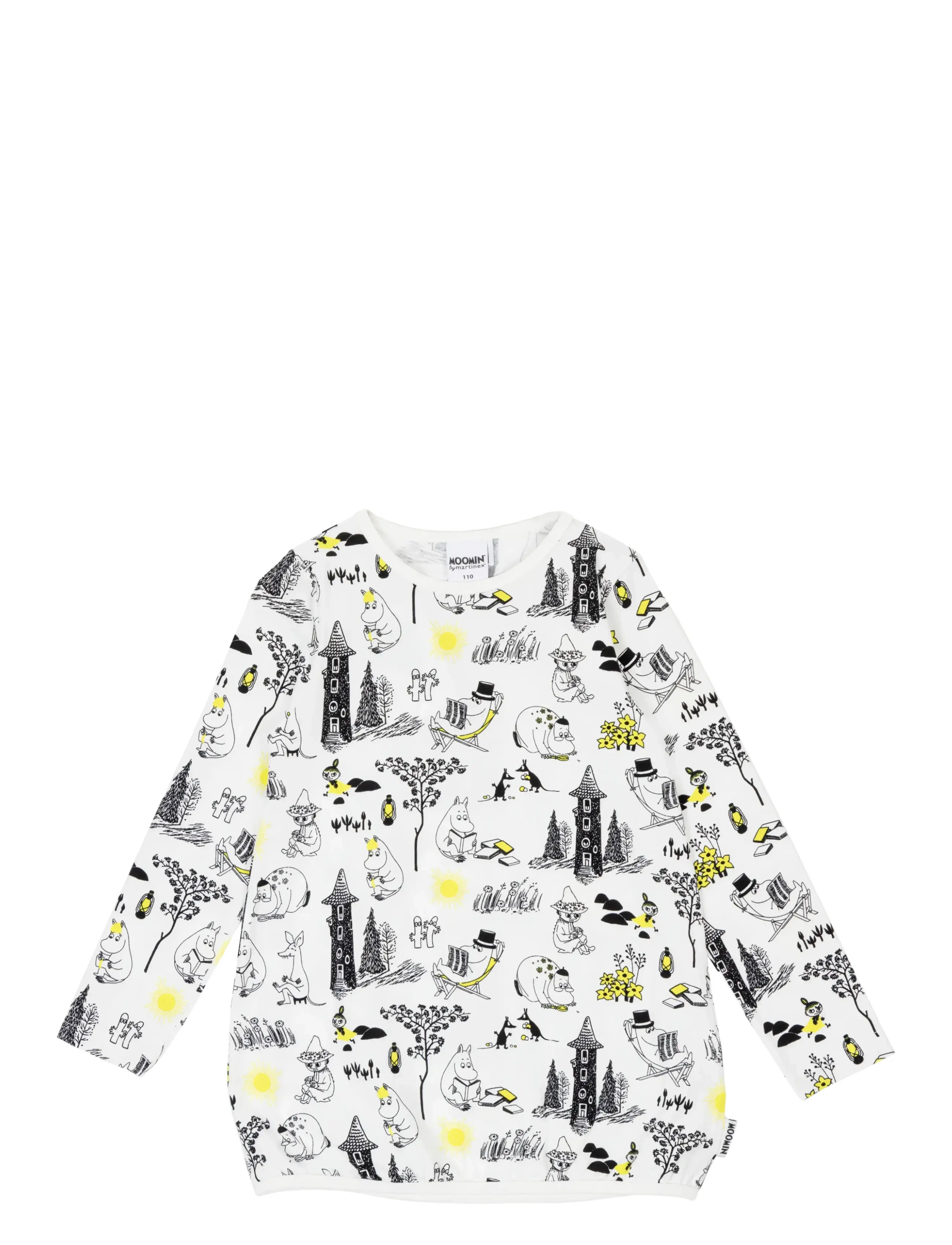 MUMIN LÄTTJA TUNIKA SV/VIT 128 - Back to school - WHITE / white