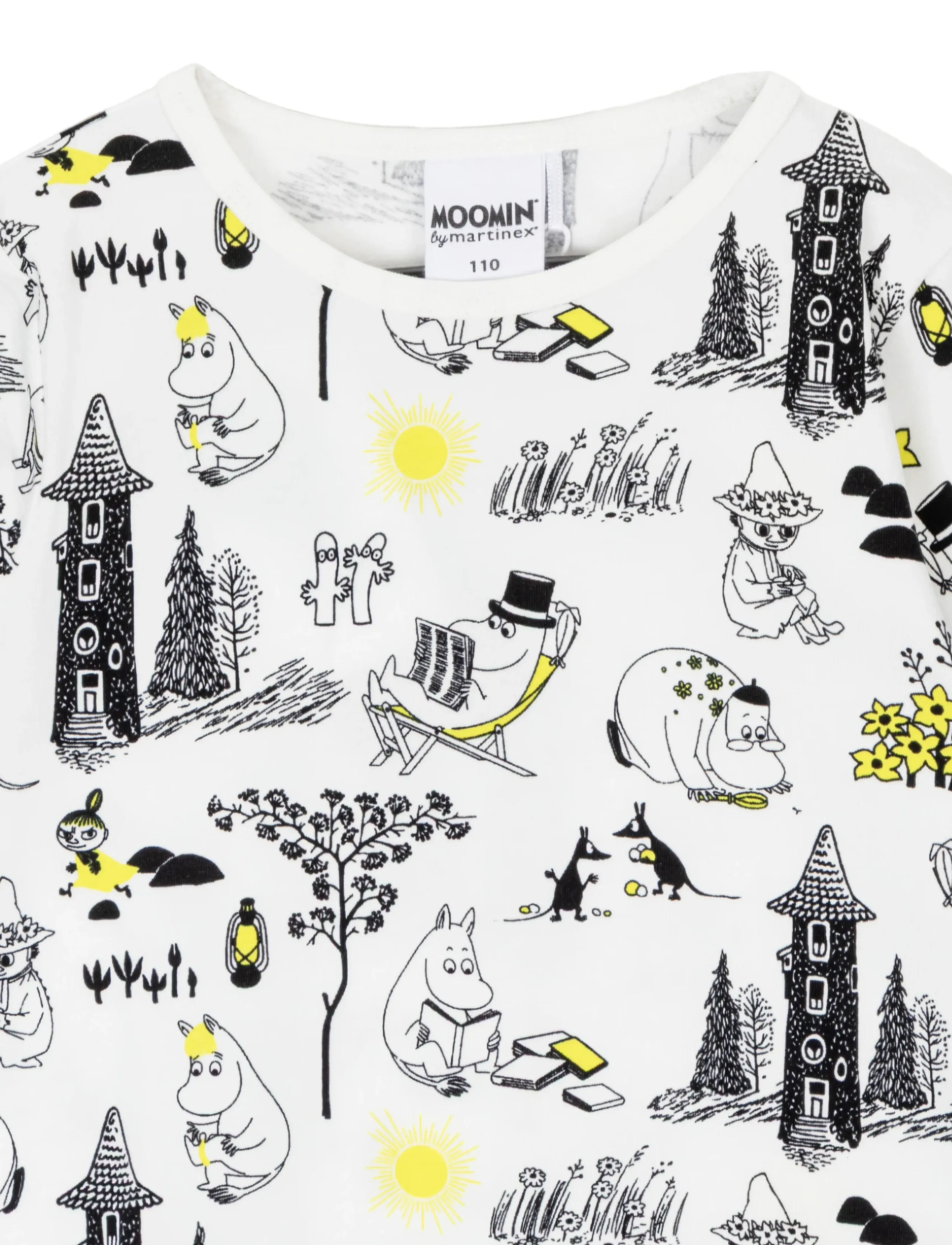 MUMIN - LÄTTJA TUNIKA SV/VIT 122 - langærmede t-shirts - white - 2