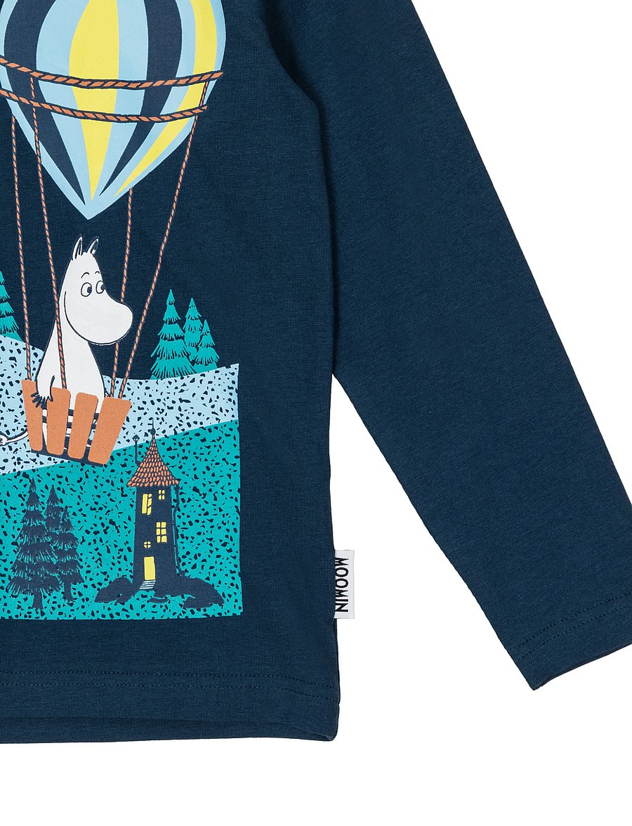 MUMIN - FLYGTUR TRÖJA MBLÅ 98 - langærmede t-shirts - blue - 3