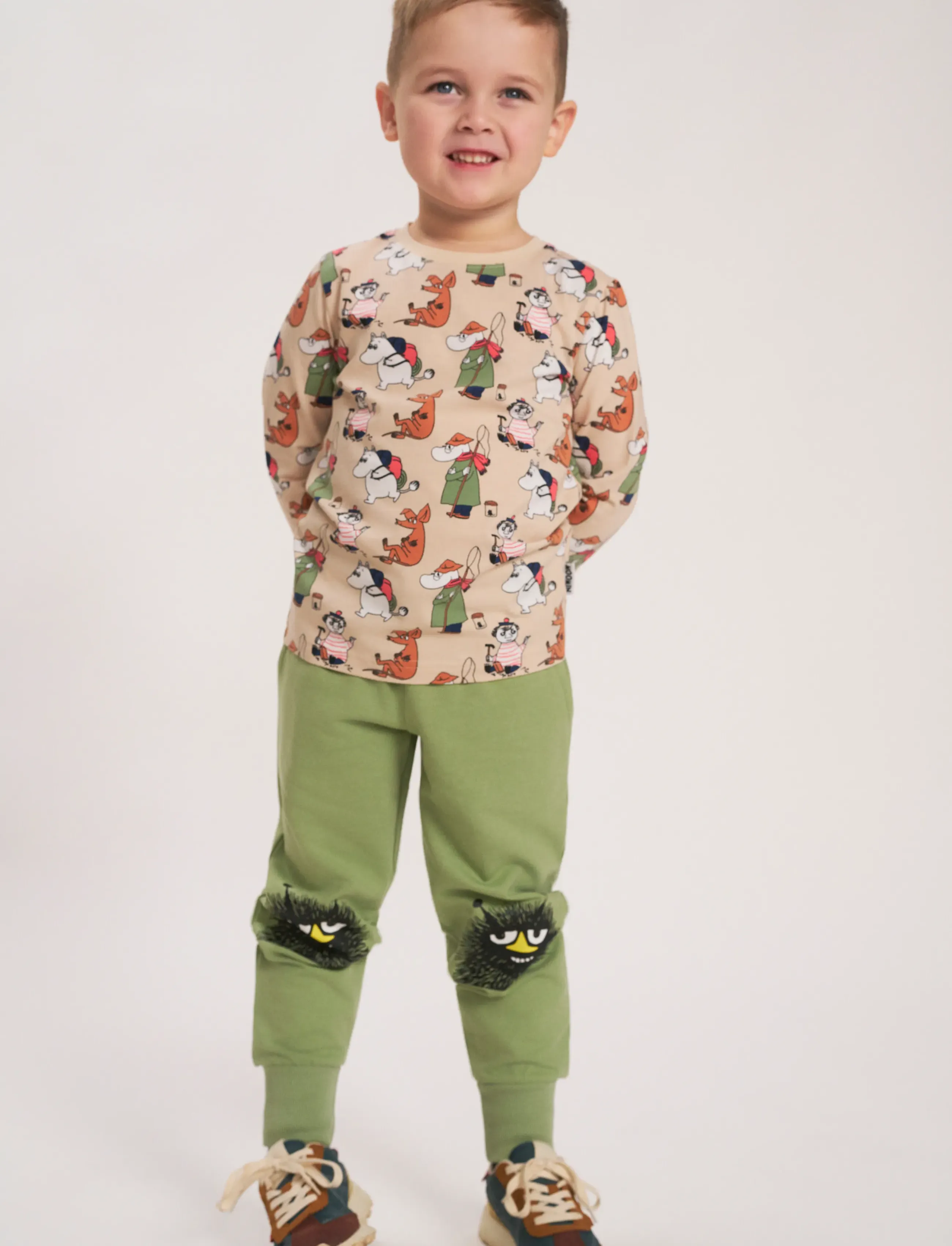 MUMIN Hobbydag Tröja Beige 98, 98, Beige, T-Shirts > Langærmede T-shirts, Børn