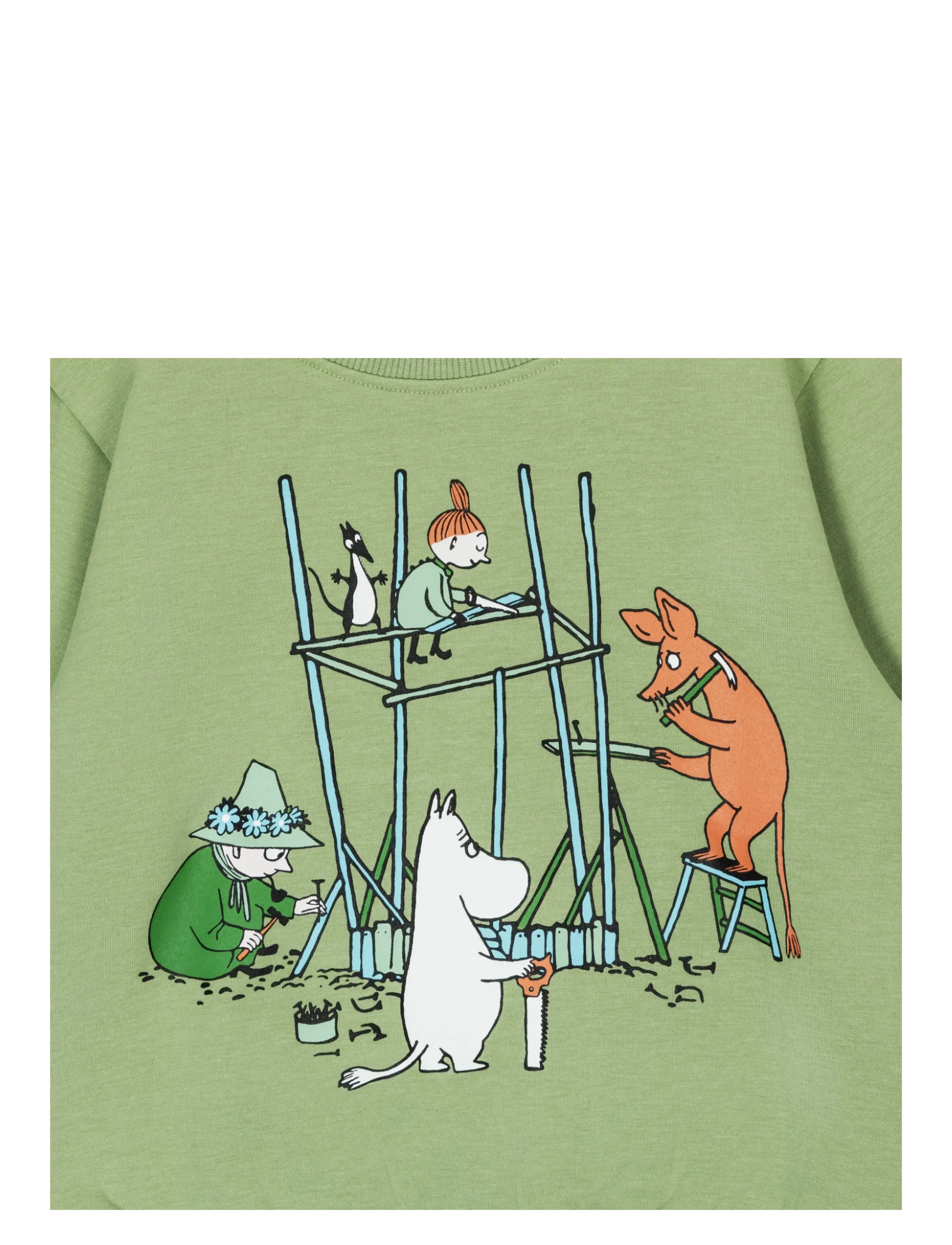 MOOMIN - FLITIGA COLLEGETRÖJA GRÖN 122 - sweatshirts - green - 2