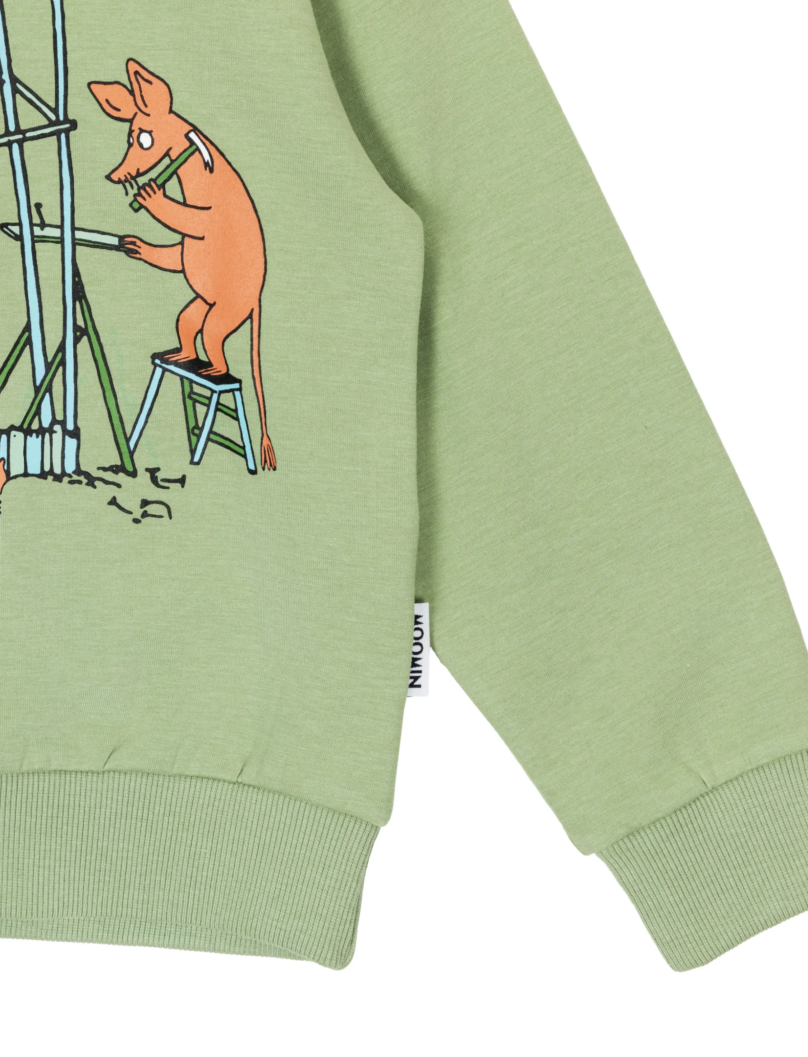 MOOMIN - FLITIGA COLLEGETRÖJA GRÖN 122 - sweatshirts - green - 3