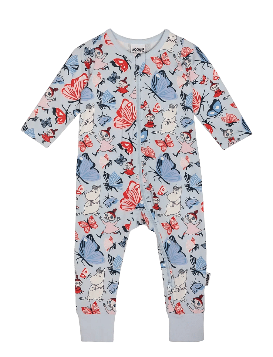 Muminukas - FJÄRILSPARK PYJAMAS - miego kombinezonai - blue - 0