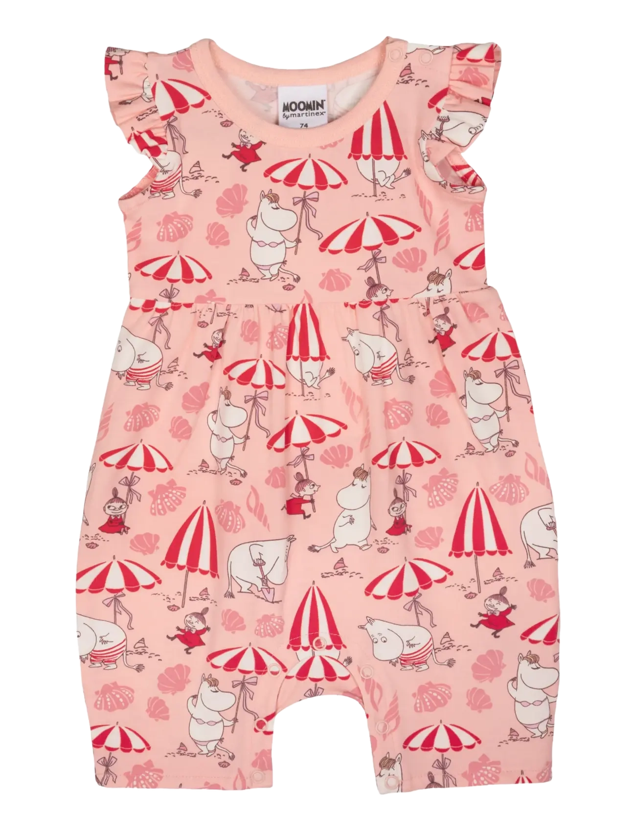 MUMIN Snäckstrand Playsuit, 68, Pink > Jumpsuits, Børn