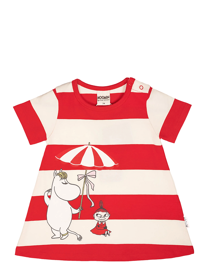MOOMIN - SNÄCKSTRAND KLÄNNING - kurzärmelige babykleider - red - 0