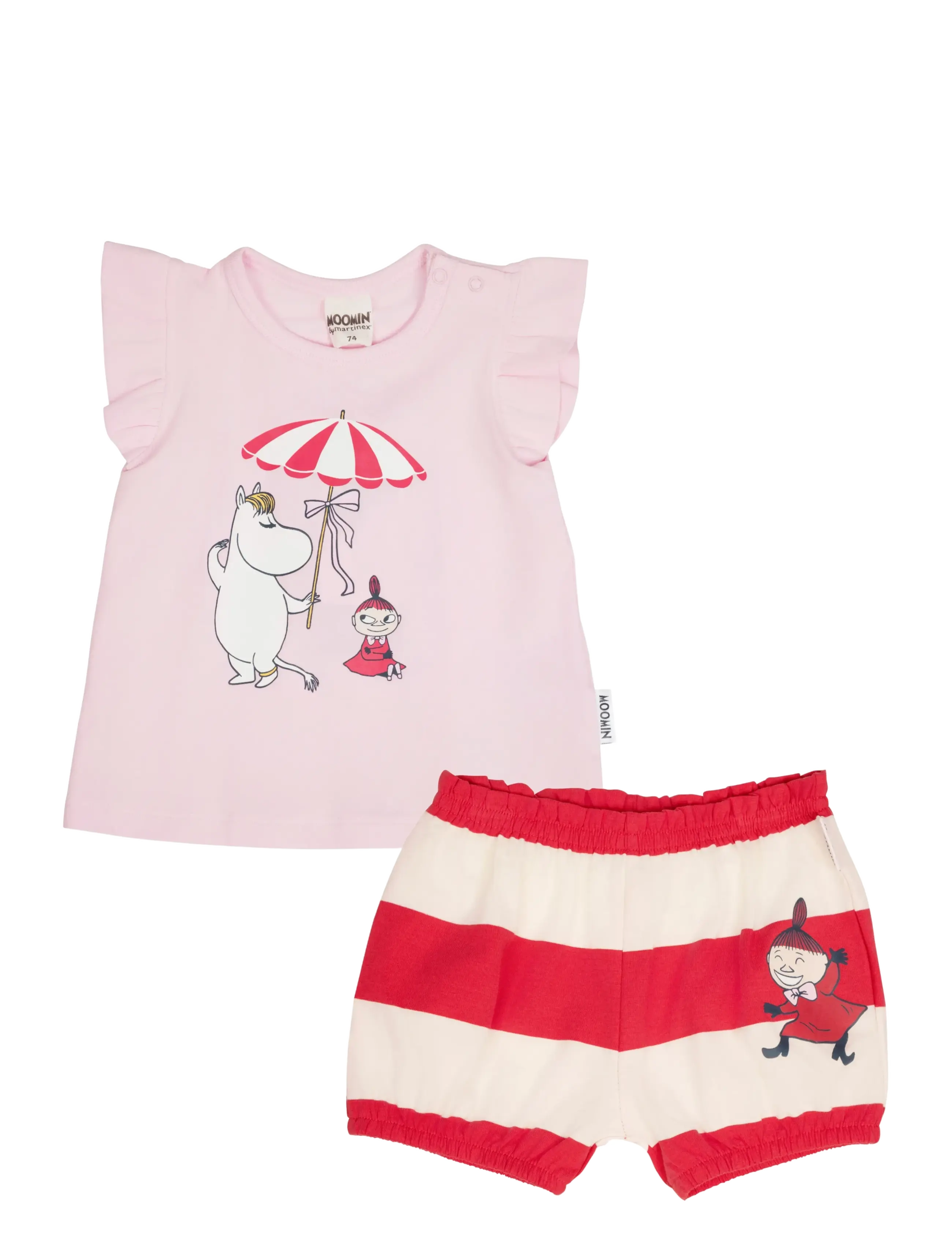 MARTINEX Snäckstrand Shorts Set Pink - 74