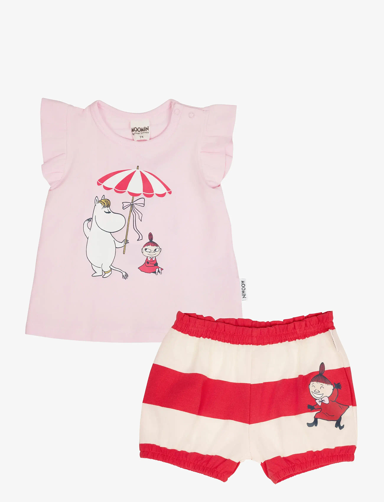 MUMIN - SNÄCKSTRAND SHORTS SET - sæt med kortærmet t-shirt - red - 1