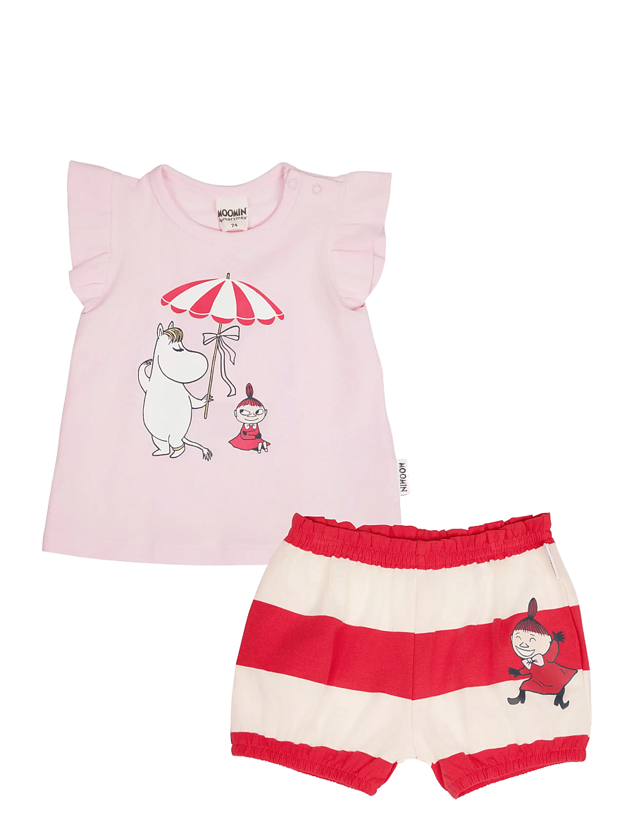 MUMIN - SNÄCKSTRAND SHORTS SET - sæt med kortærmet t-shirt - red - 1
