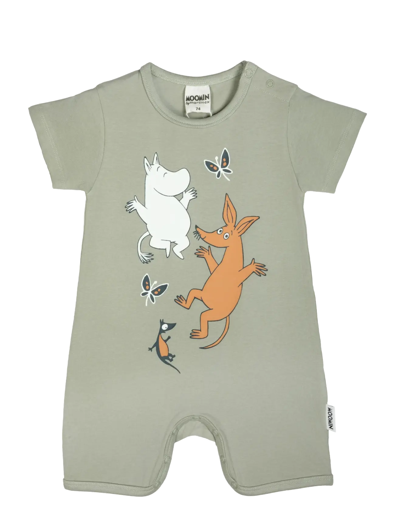 MUMIN Ledighet Playsuit, Børn, Babyheldragt, Grøn, Str: 80