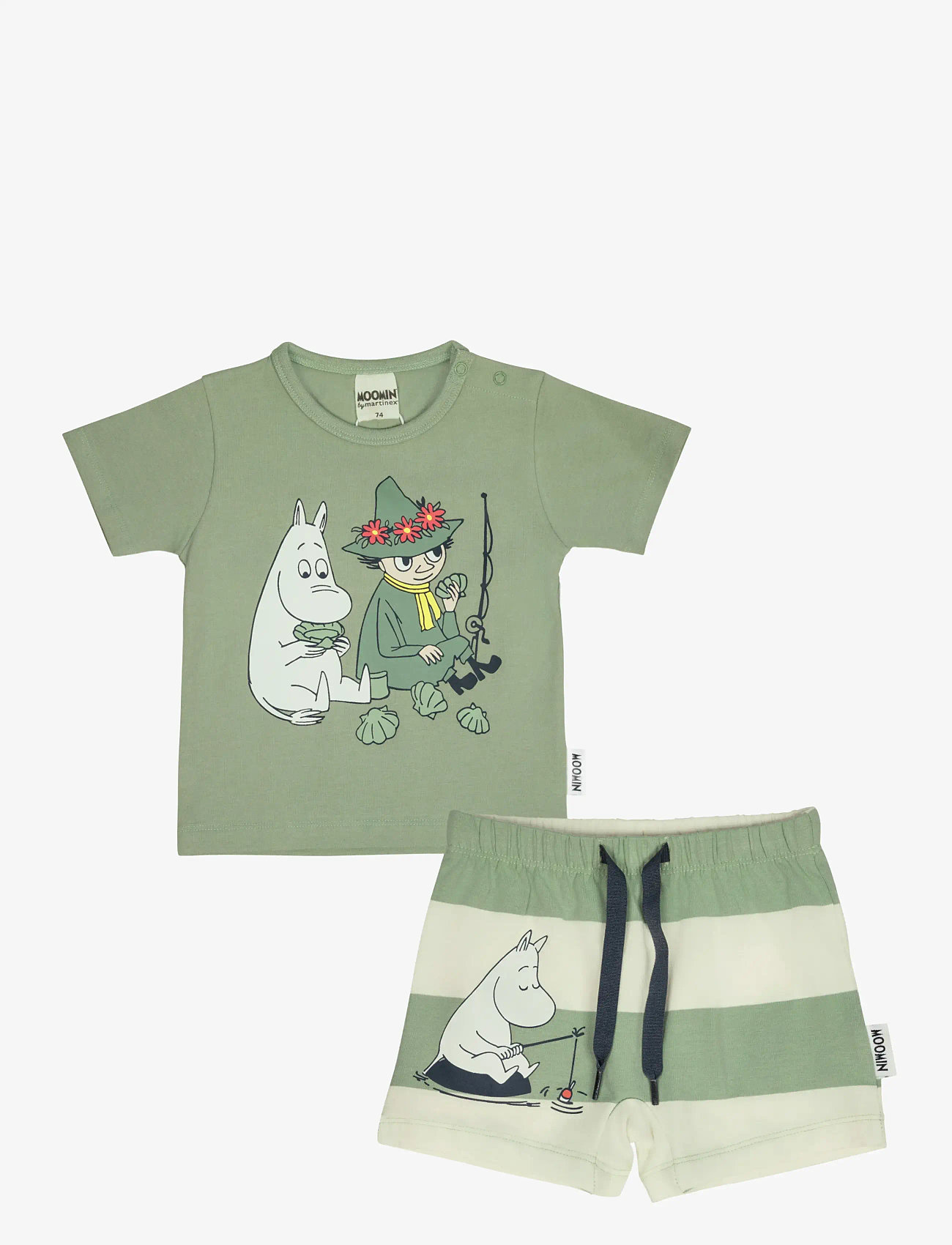 MUMIN - LEDIGHET SHORTS SET - sets with short-sleeved t-shirt - green - 1