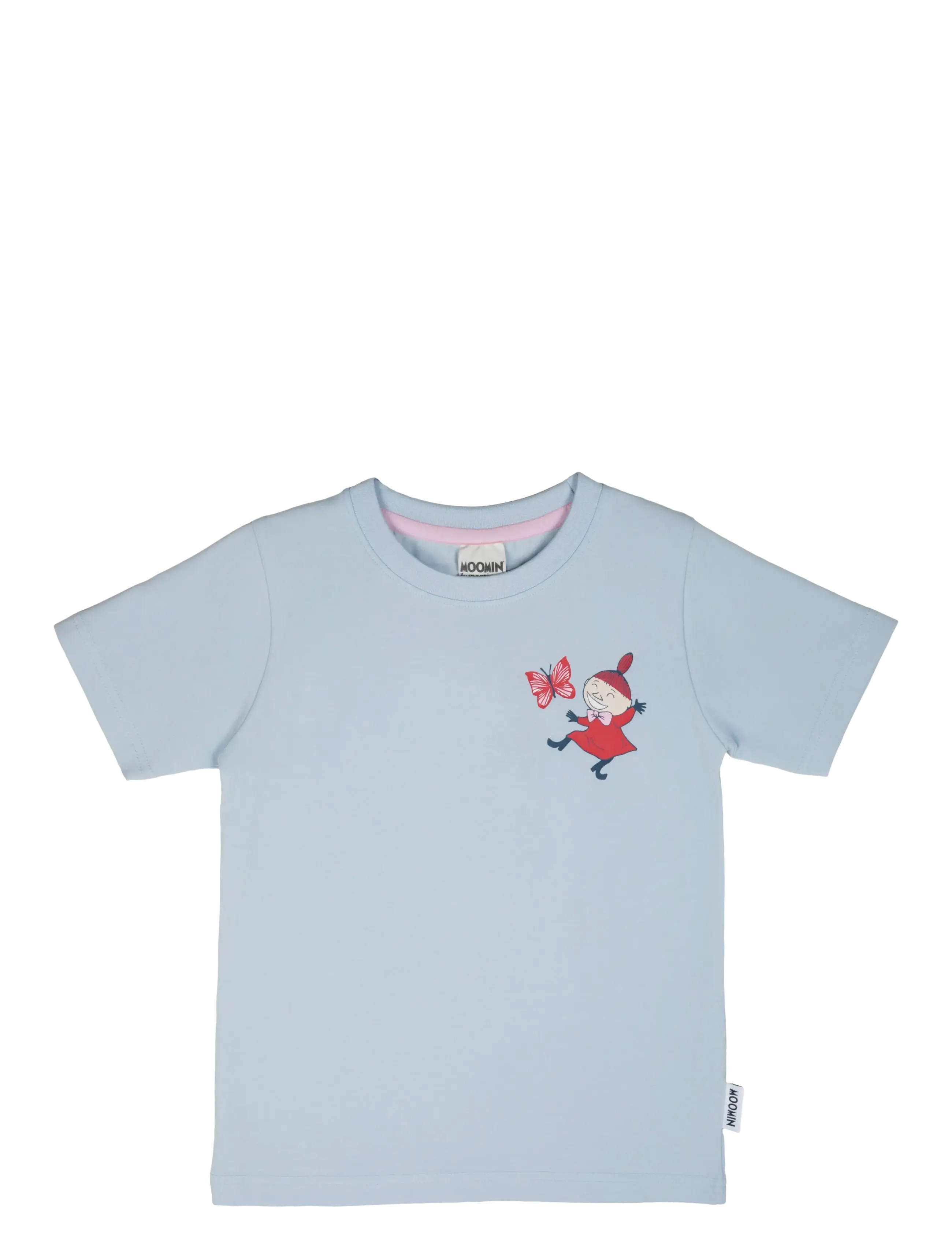 MUMIN Fjärilspark T-Shirt, Børn, Børne Grafisk T-Shirt, Blå, Str: 104
