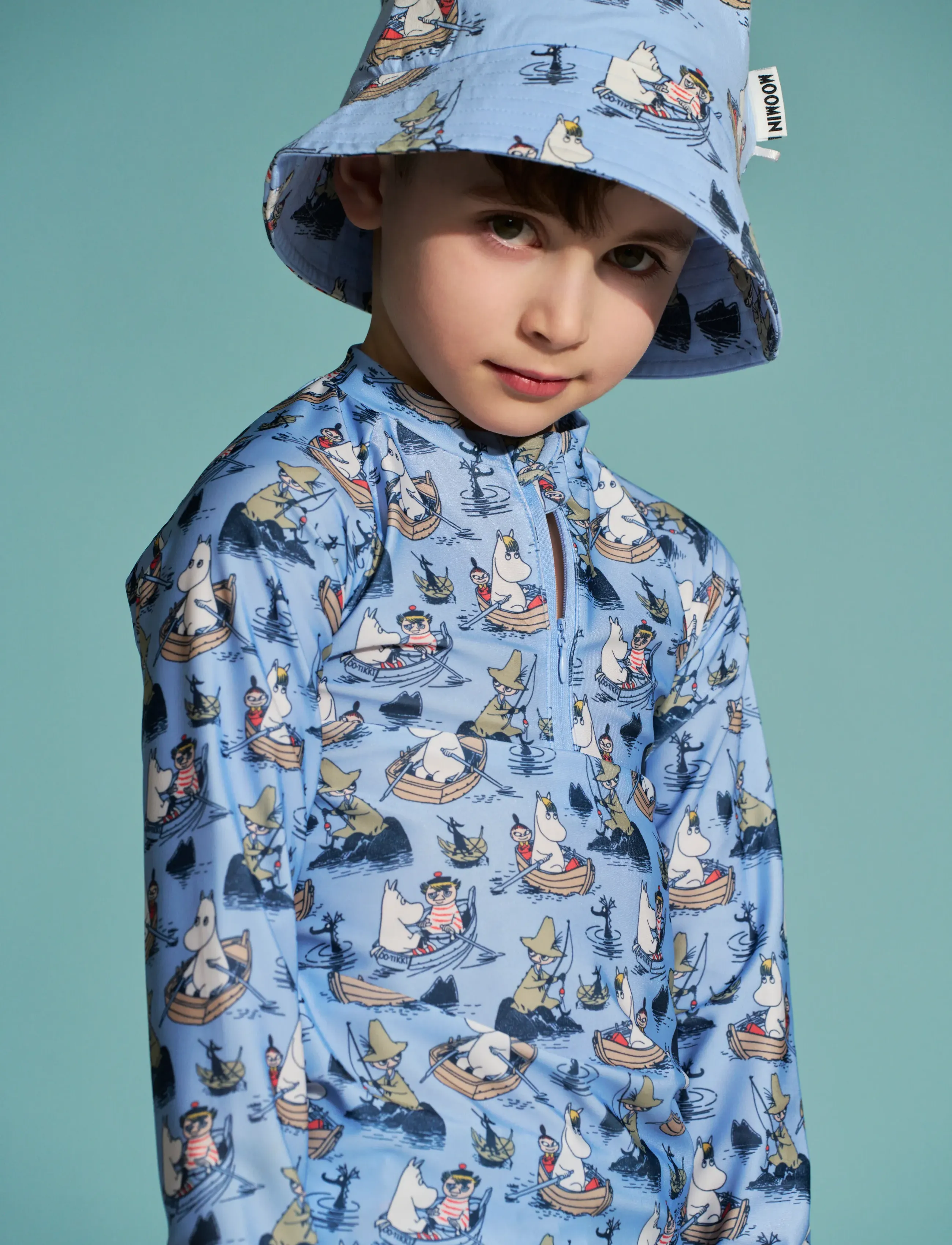 MUMIN Båtfolk Hatt, 48/50, Hats, Blau - Bucket Kinder