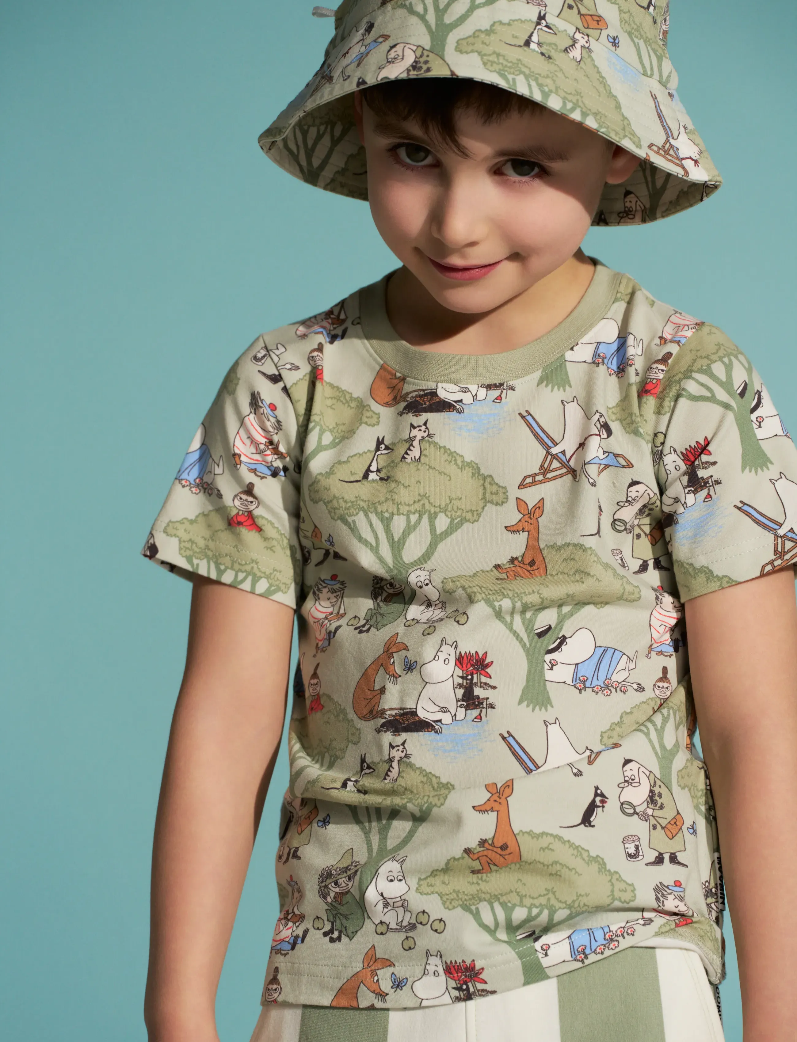 MUMIN Ledighet Hatt, 48/50, Hats, Grün - Bucket Kinder