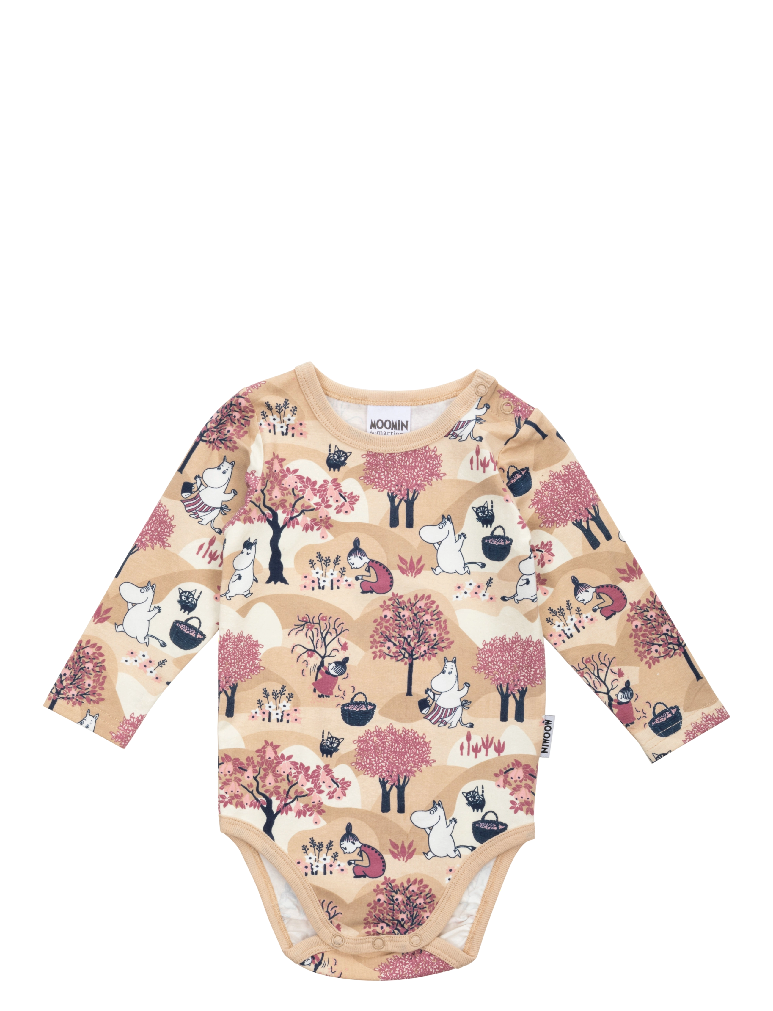 MUMIN Fruktskörd Body, 80, Bodys, Beige - Long-sleeved, Kinder