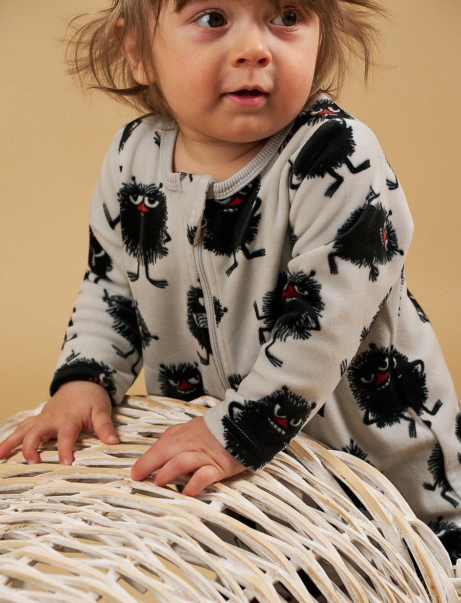 MOOMIN - PIGG VELOURPYJAMAS - einkaufen nach alter von - light grey - 0