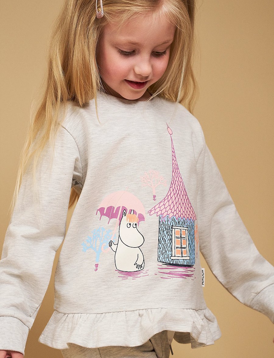 MUMIN - ÖVERSVÄMNING COLLEGETRÖJA - sweatshirts - grey - 0